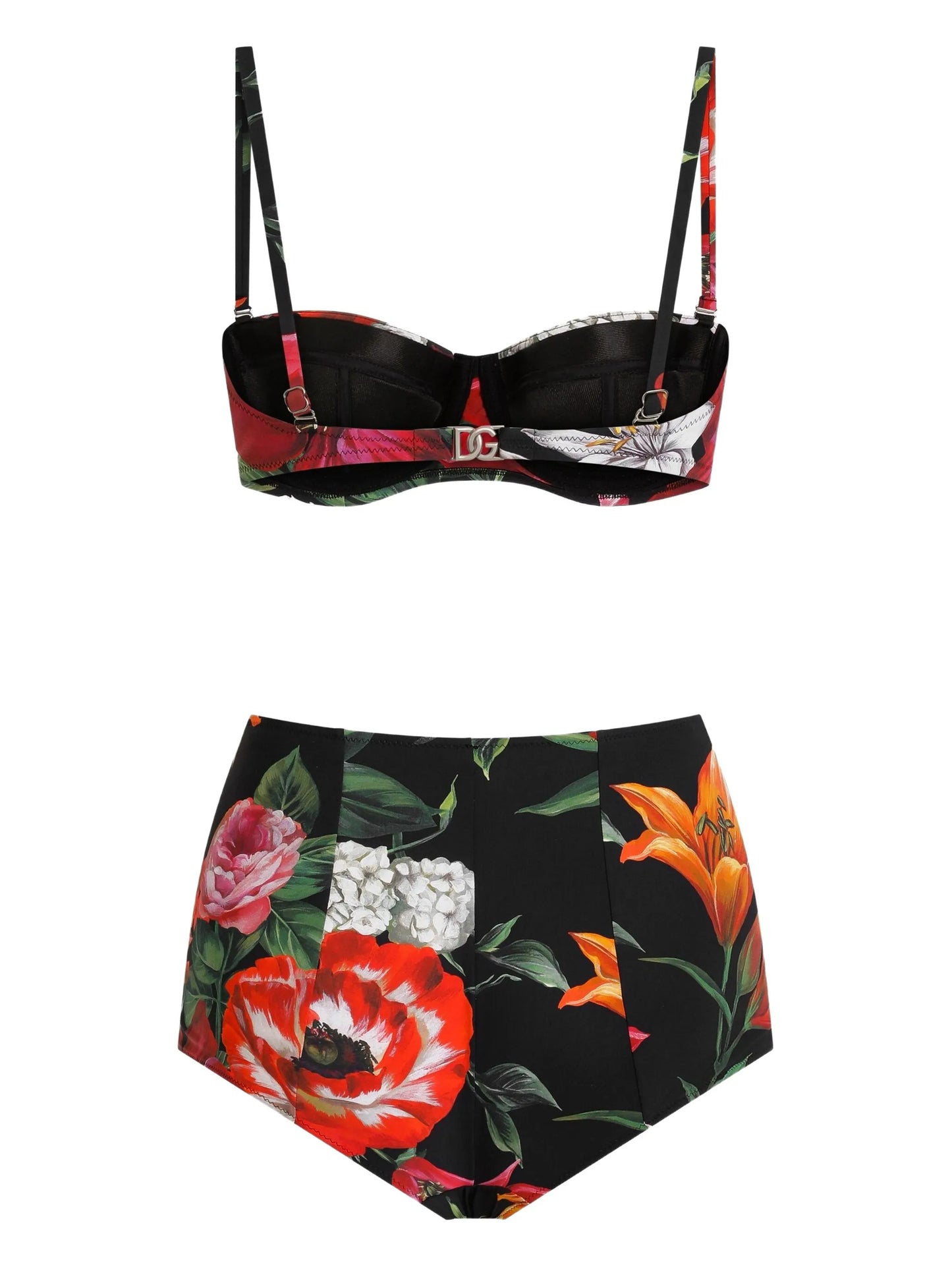 floral-print bikini set