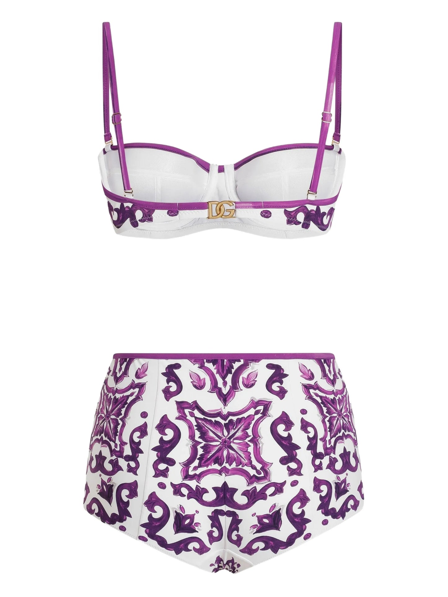 Maiolica-print bikini set