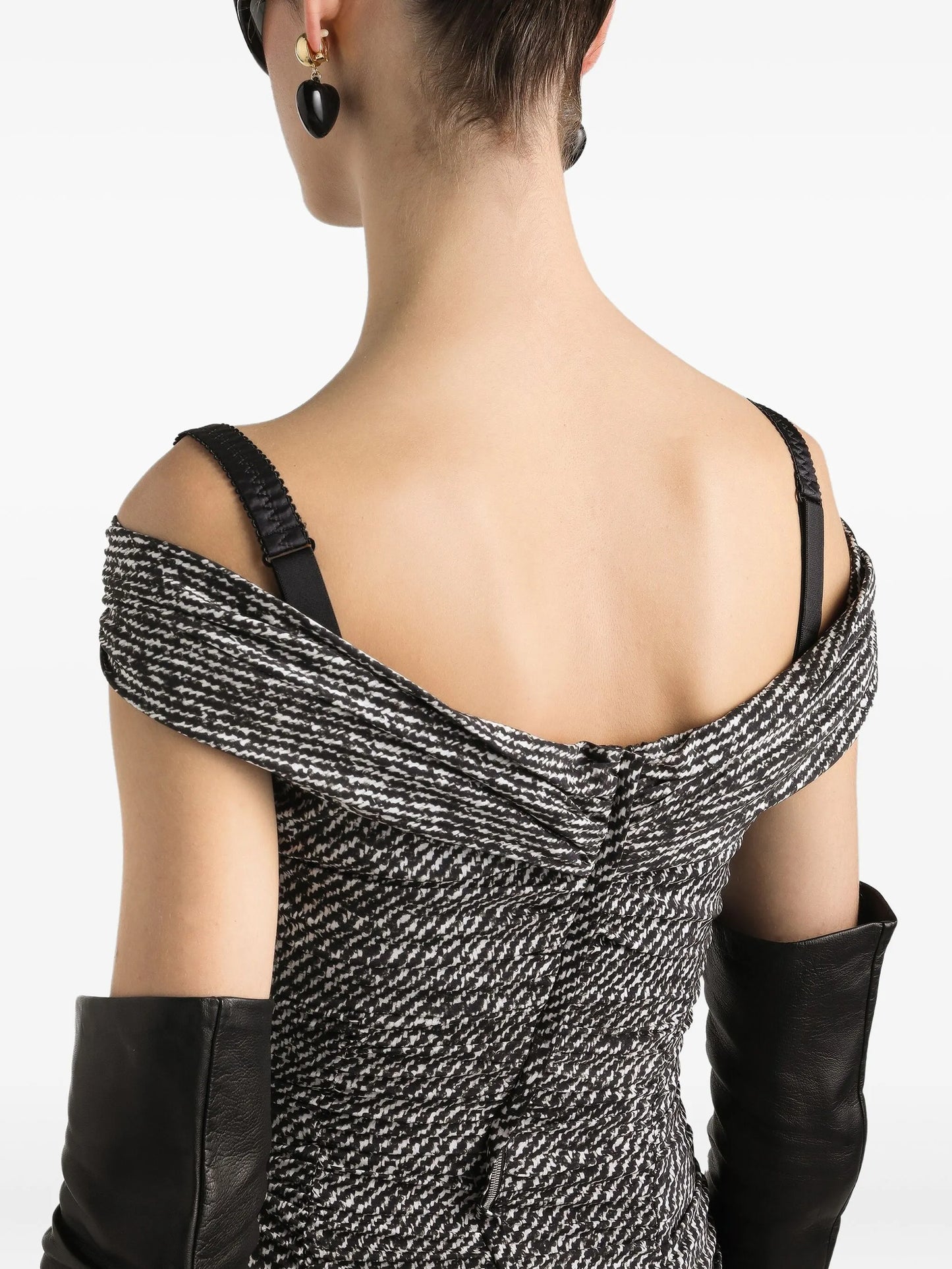 off-shoulder midi dress