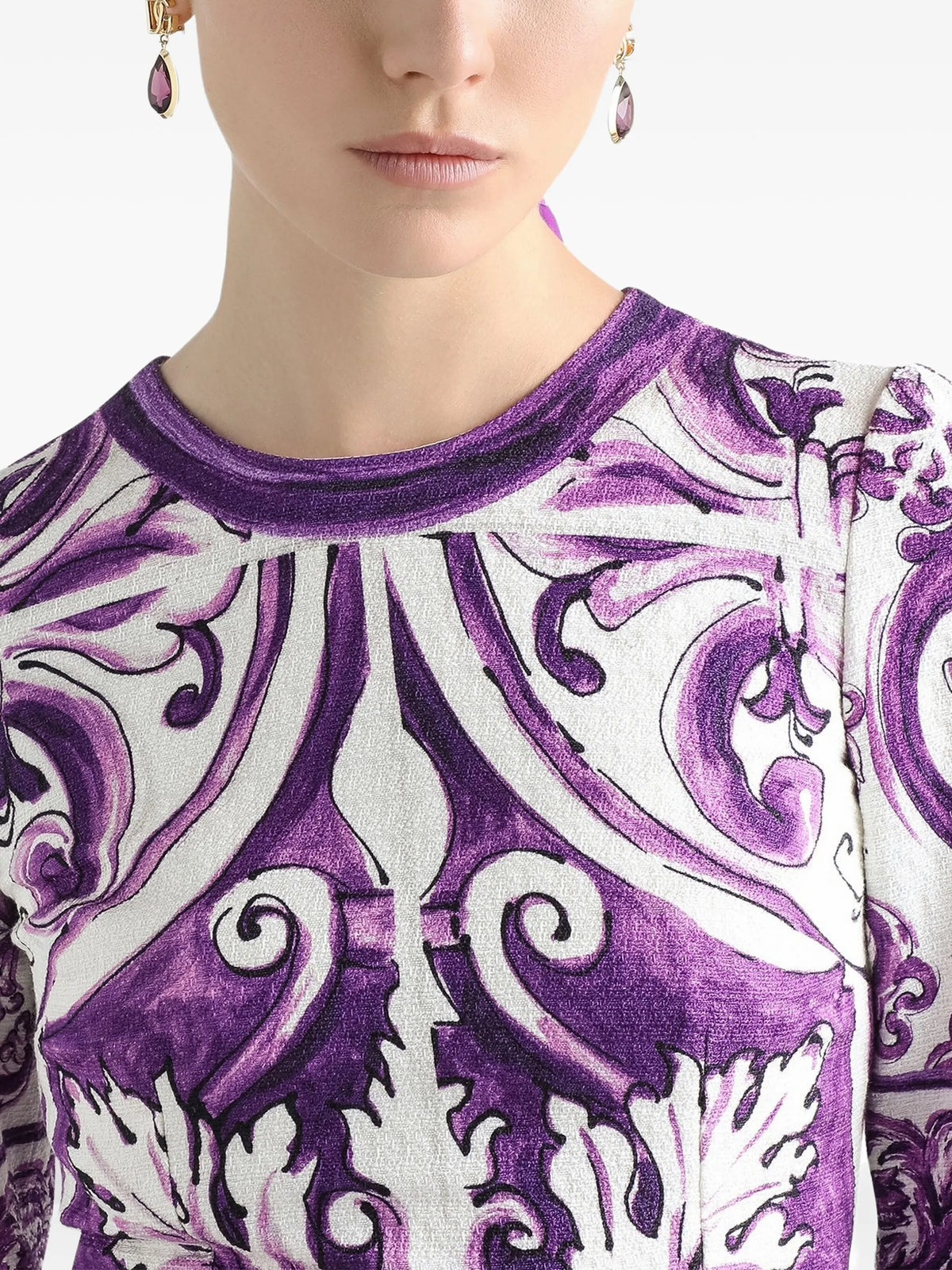 graphic-print mini dress