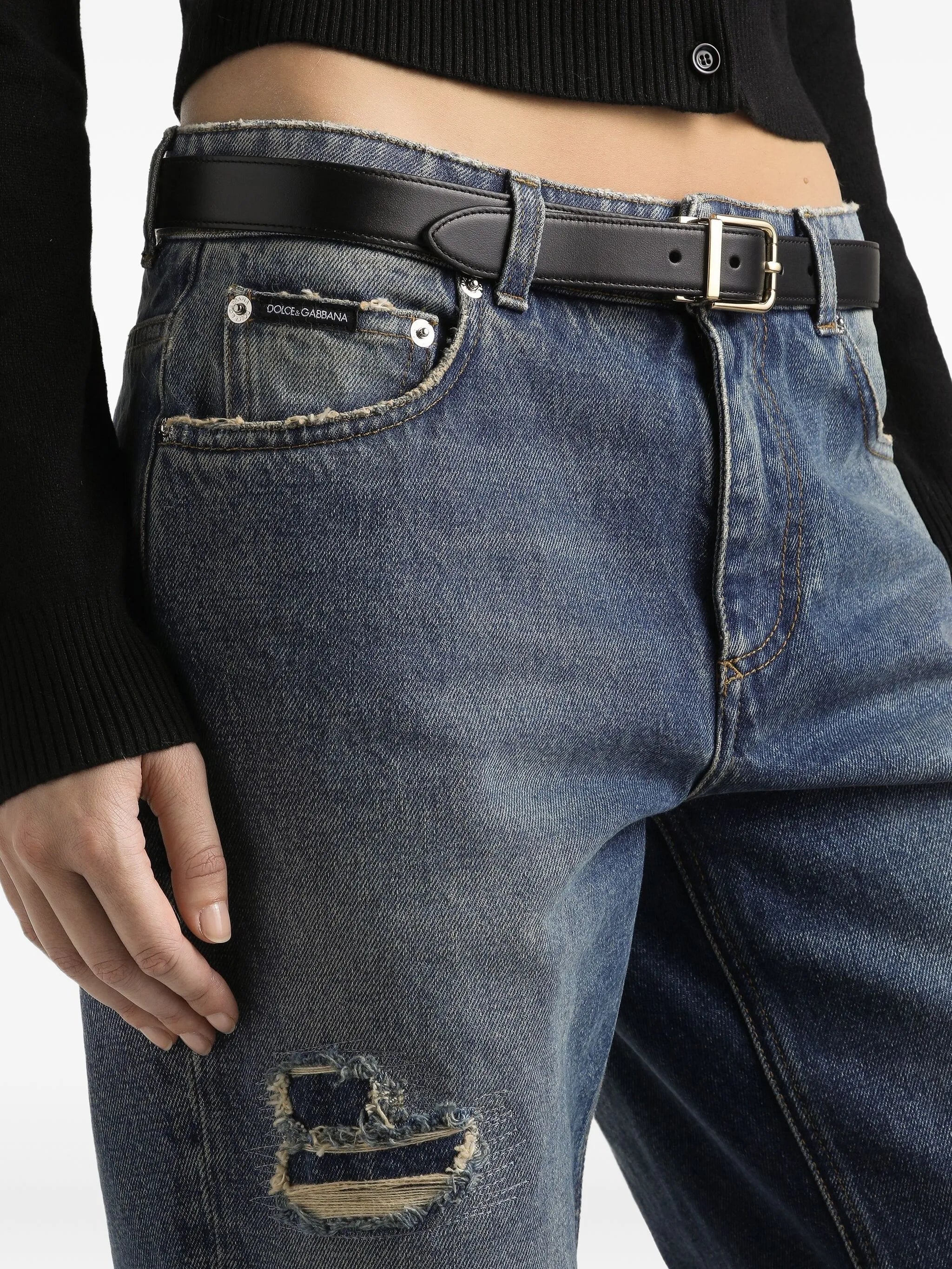 distressed jeans