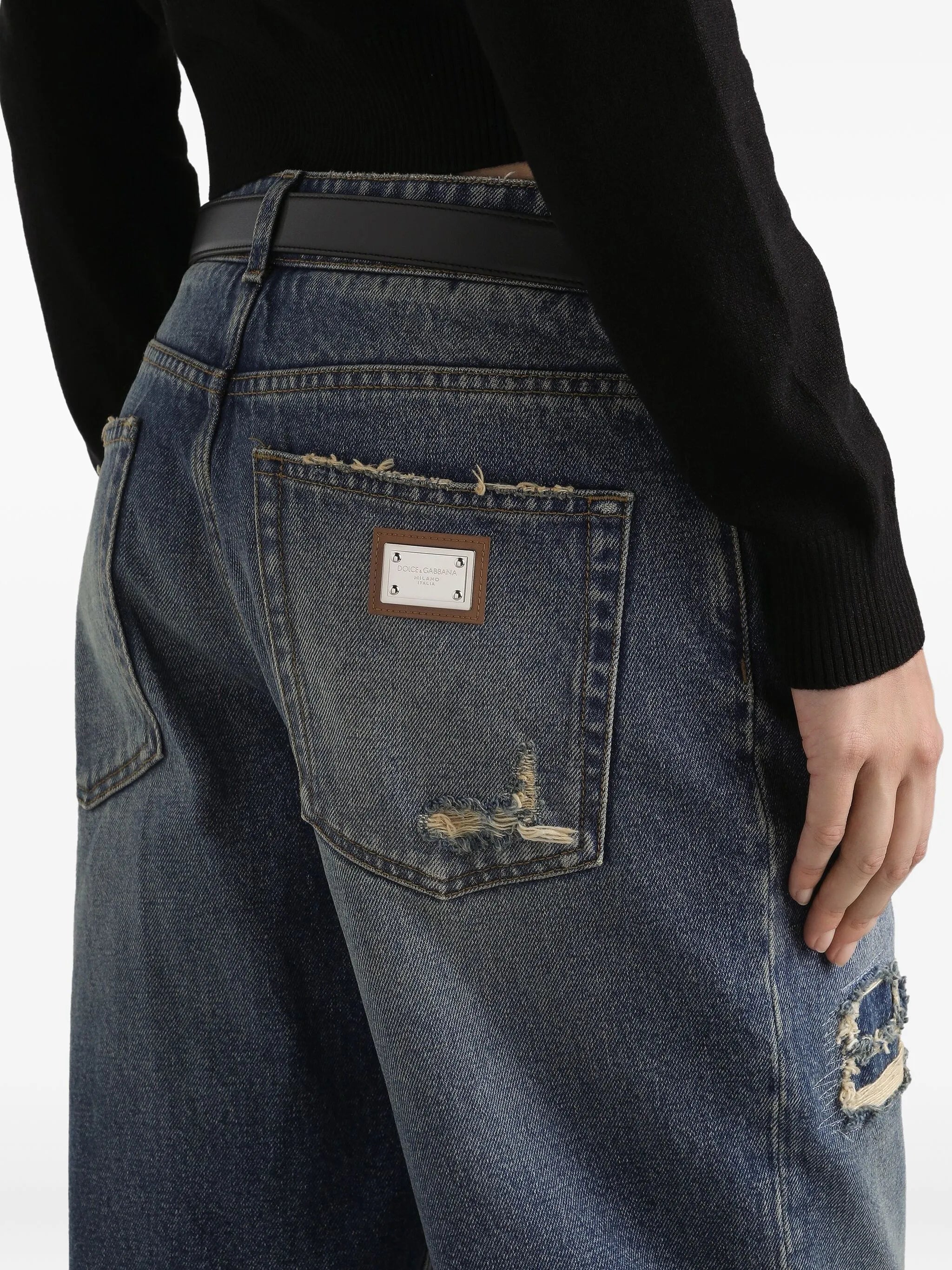 distressed jeans