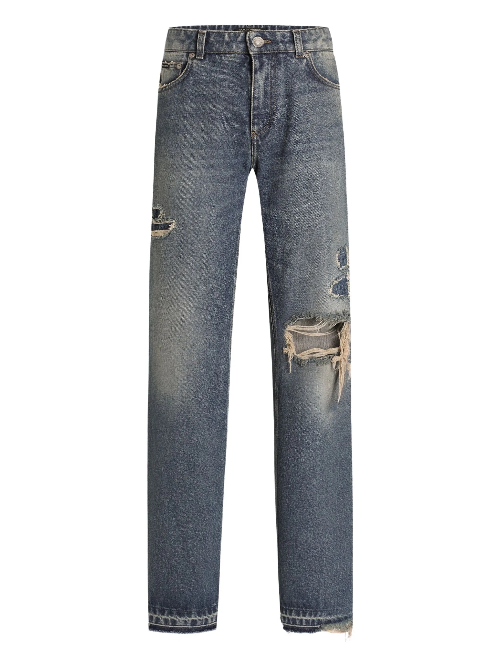 distressed jeans