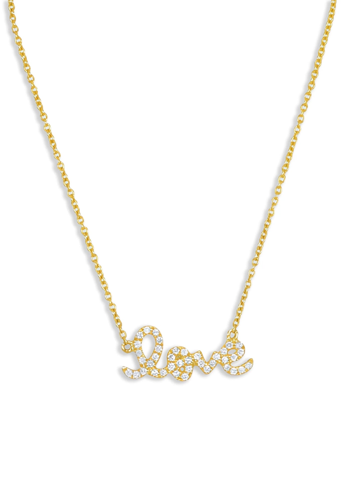 14K yellow gold Love Script bracelet