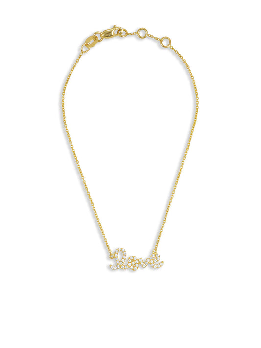14K yellow gold Love Script bracelet