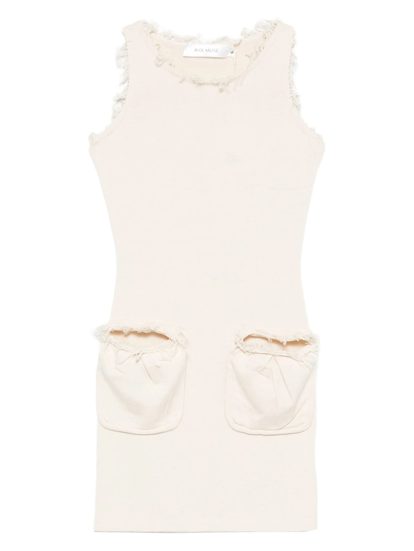 Fleur frayed-detail mini dress