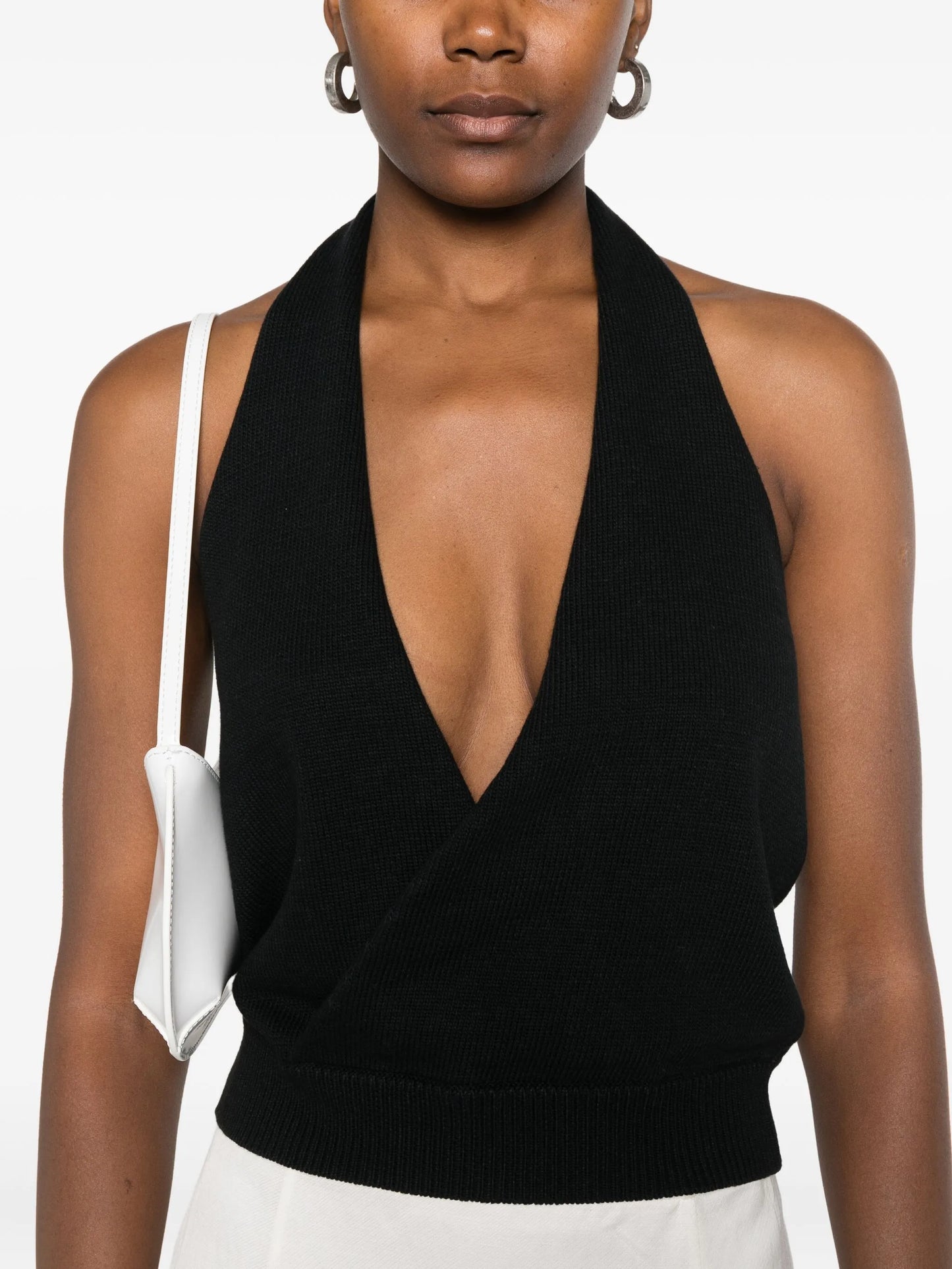 halterneck knitted top