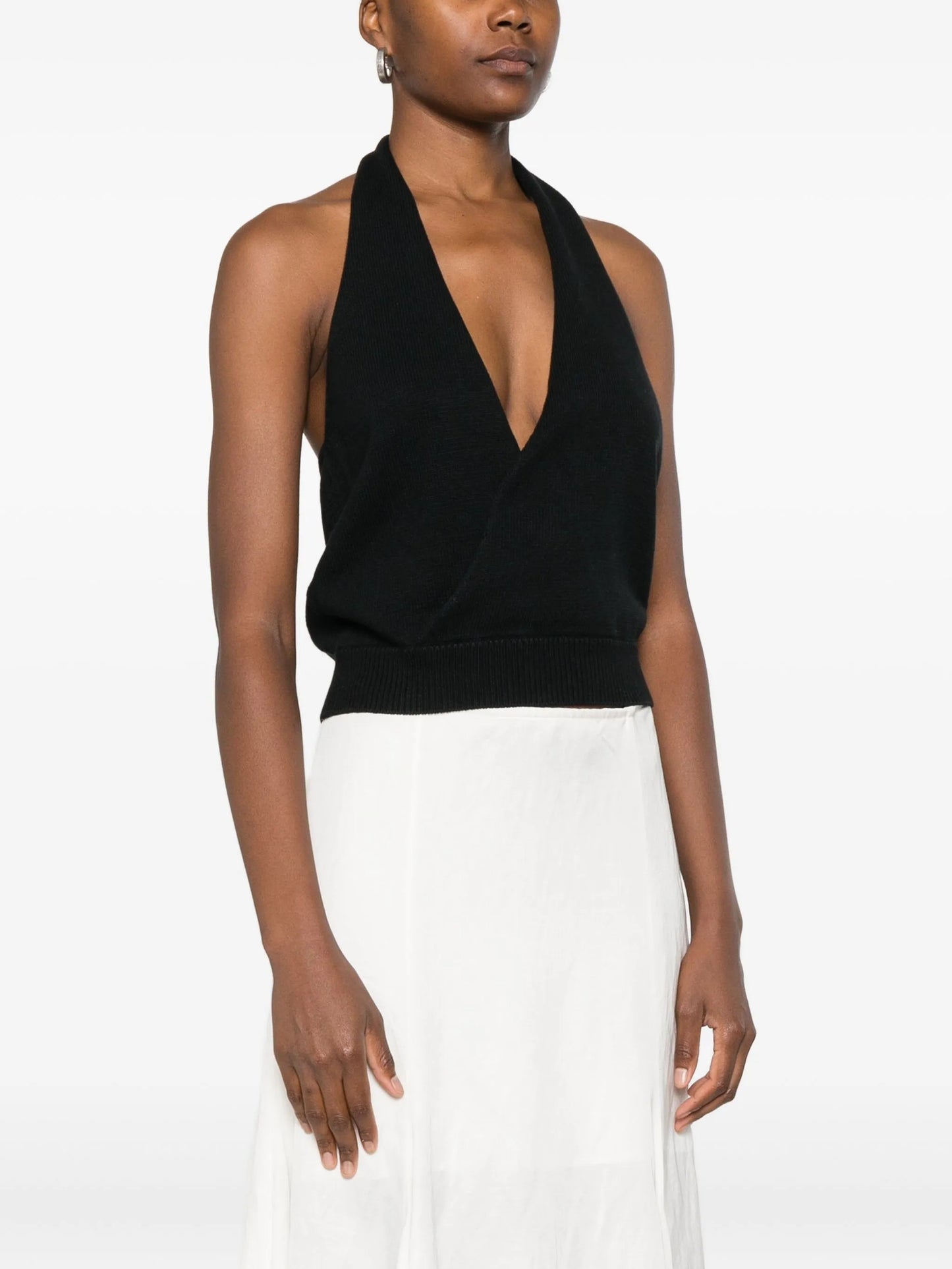 halterneck knitted top