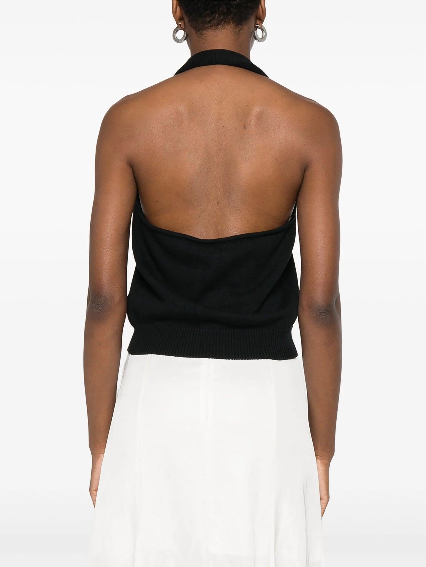 halterneck knitted top