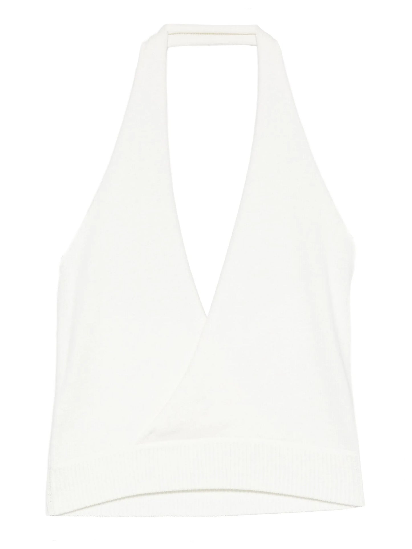halterneck knitted tank top