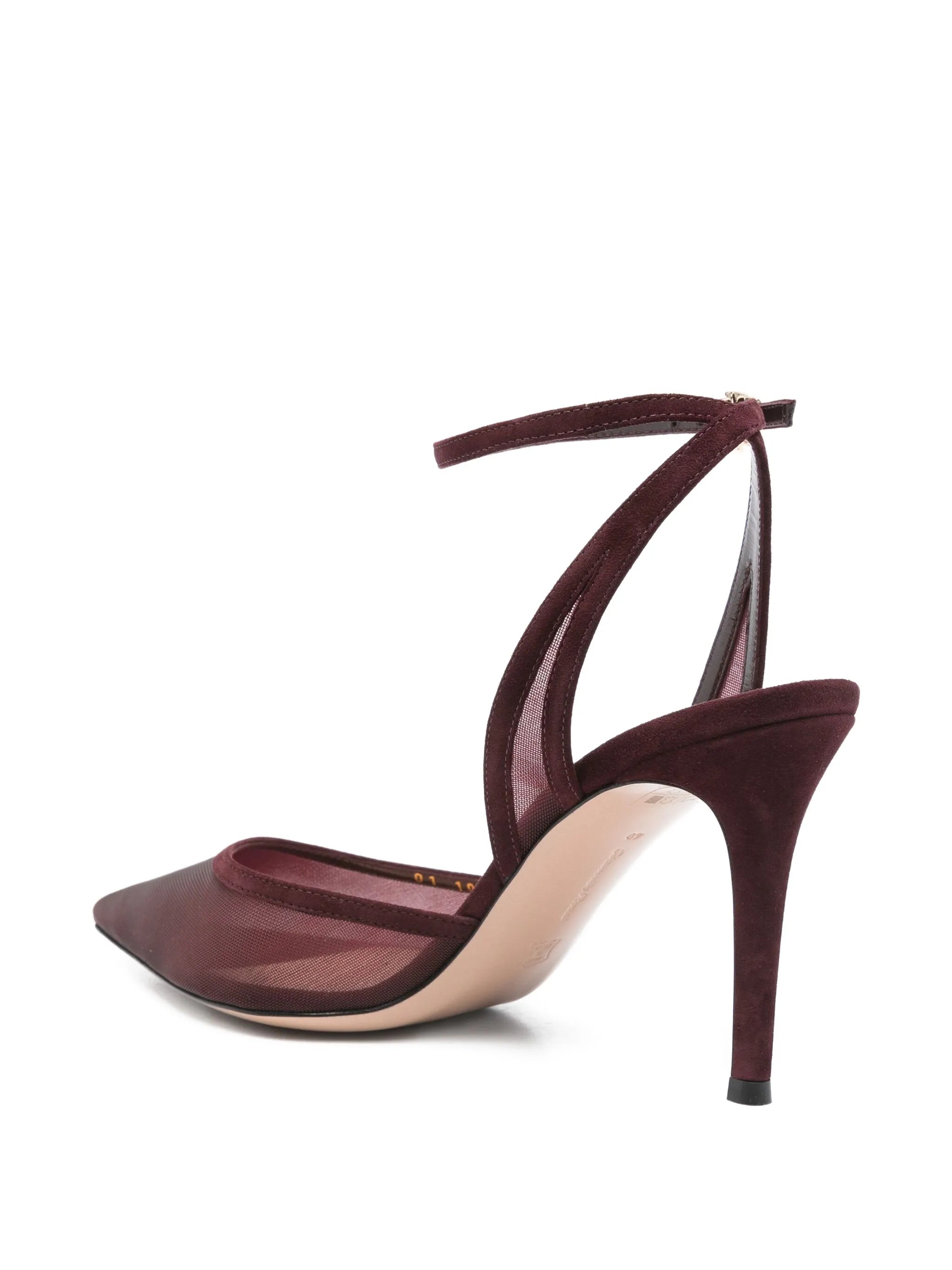 100mm suede heeled pumps