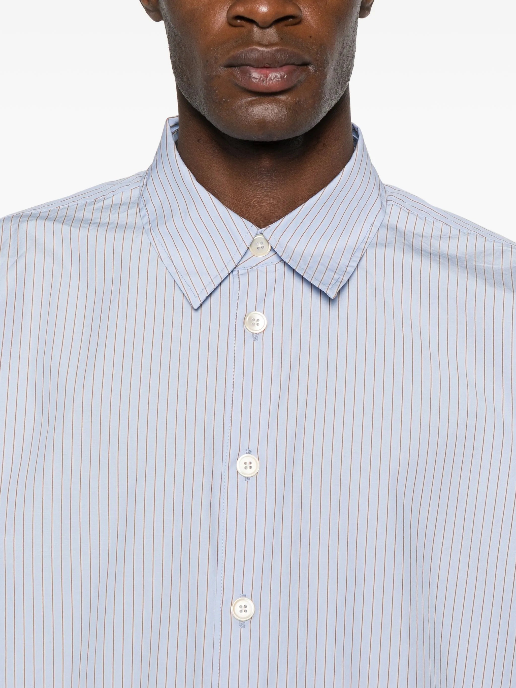striped poplin shirt