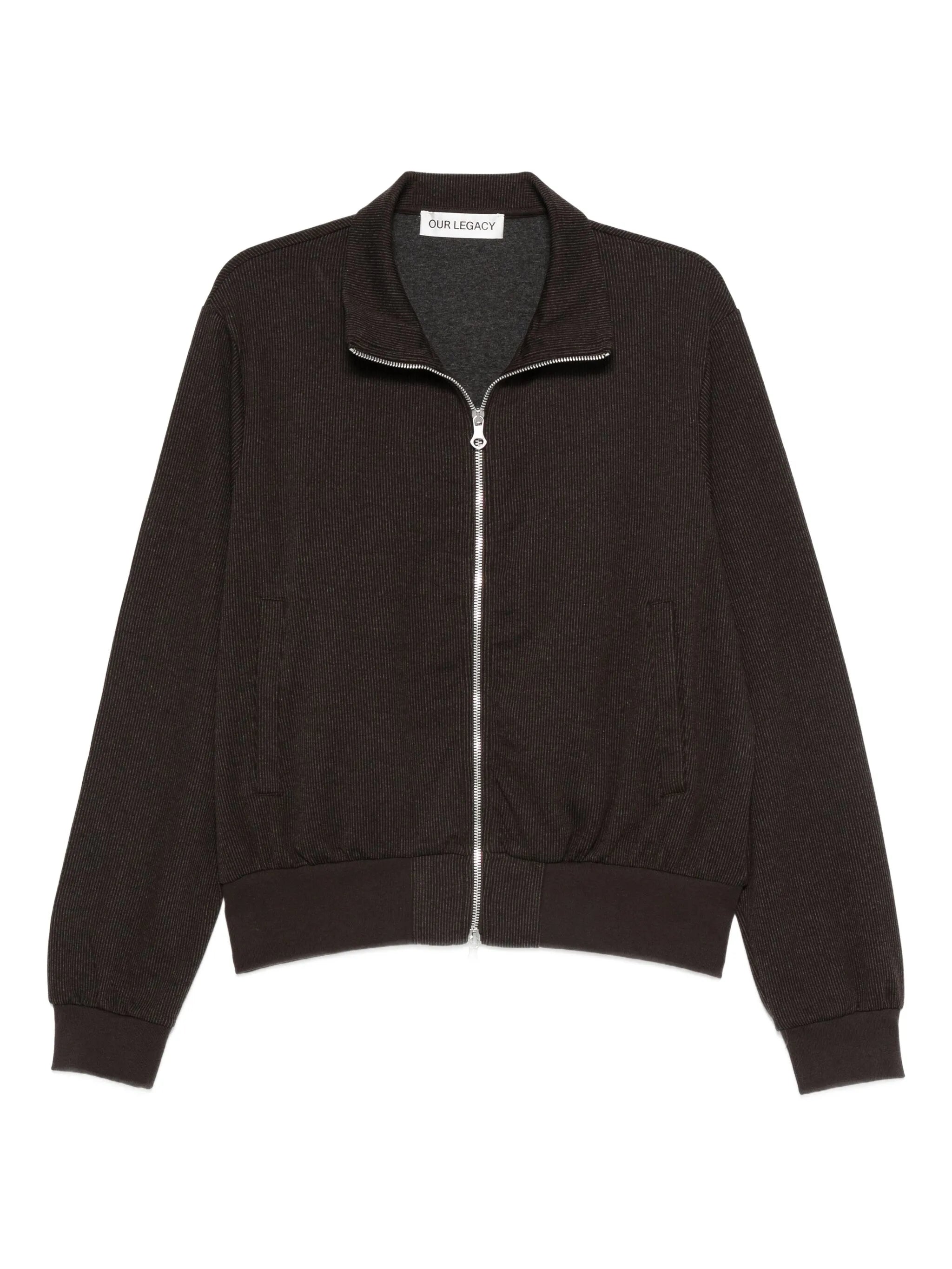 pinstripe-pattern jacket