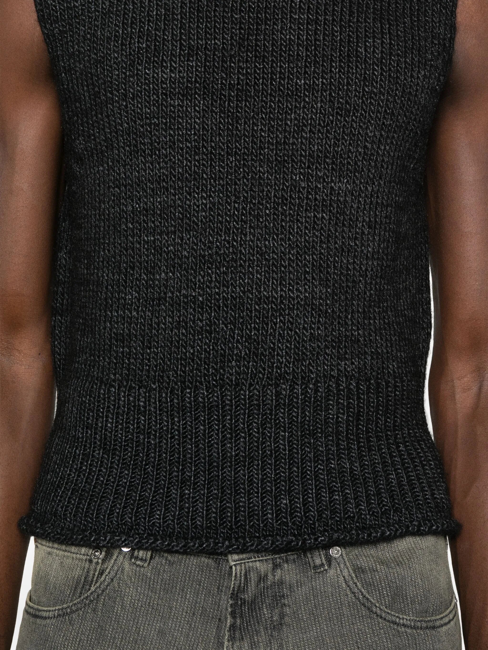 ribbed knitted tank top