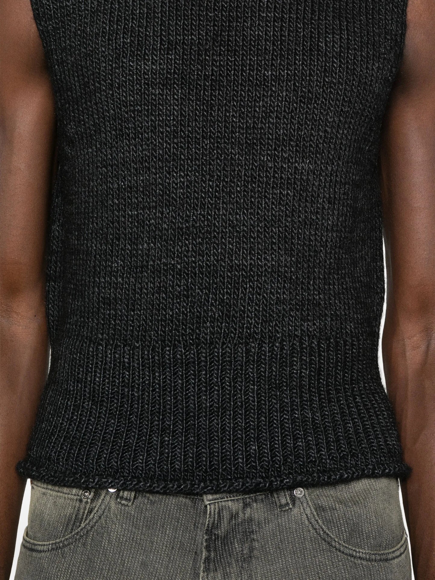 ribbed knitted tank top