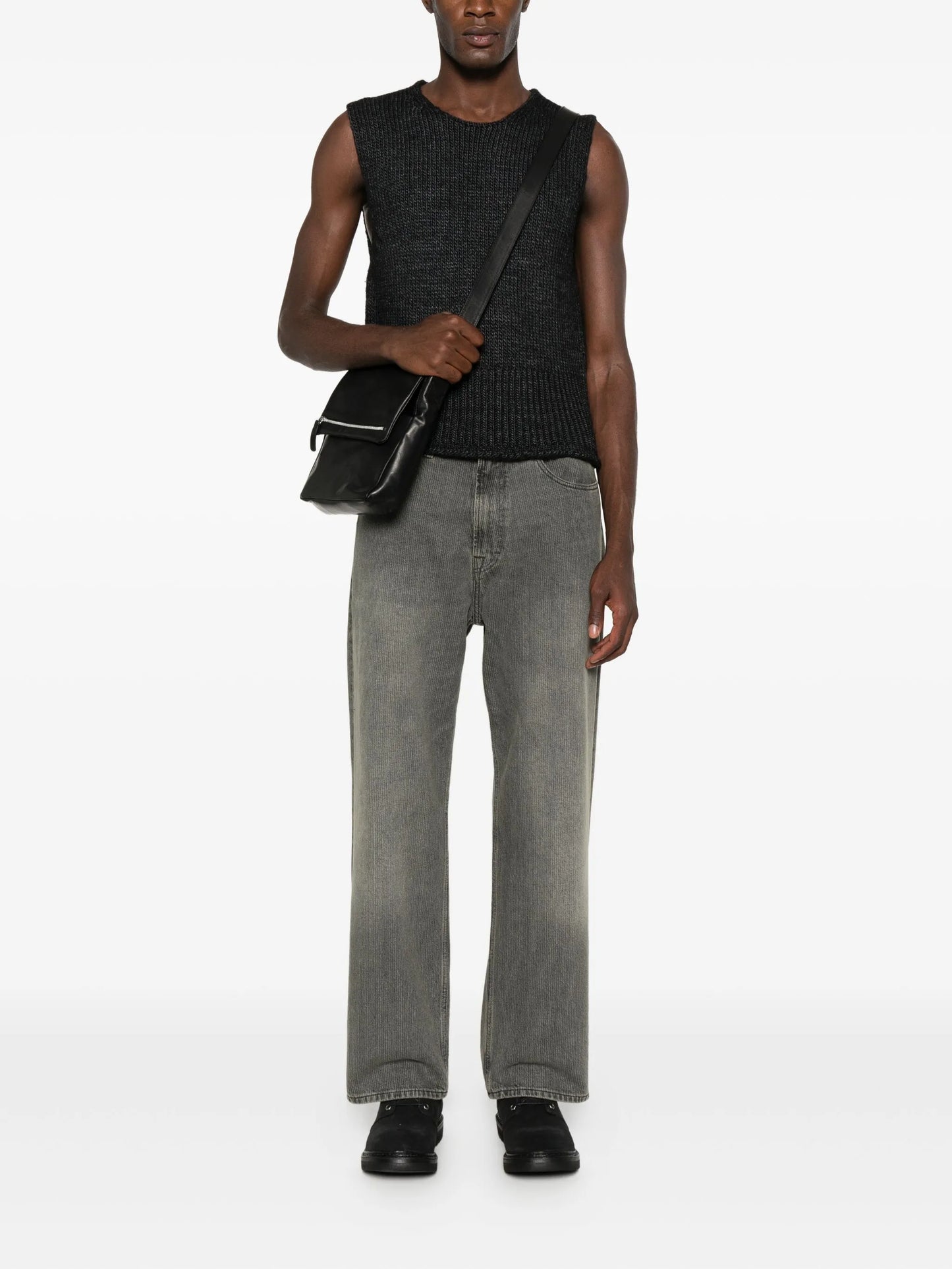 ribbed knitted tank top