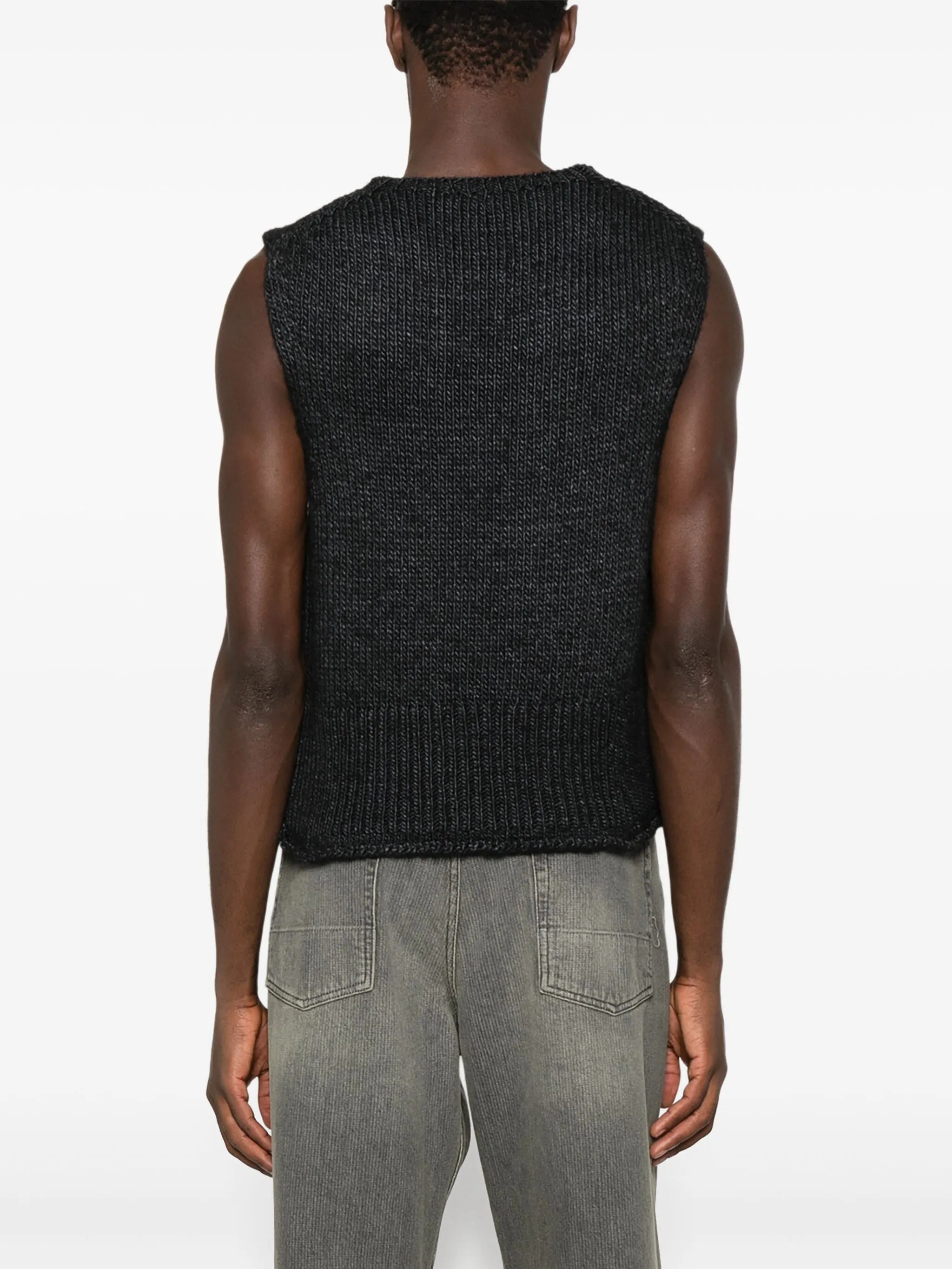 ribbed knitted tank top