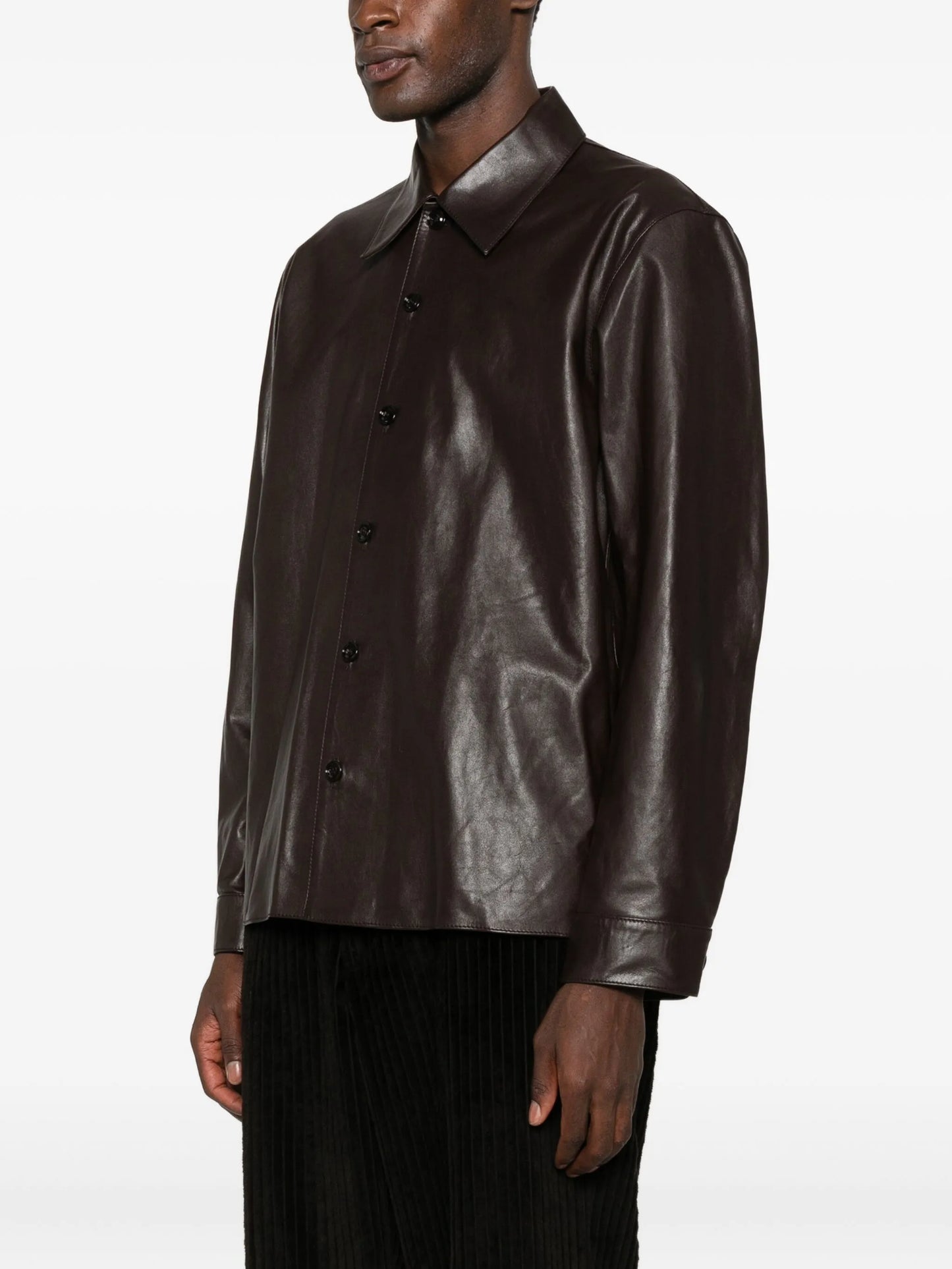leather shirt jacket