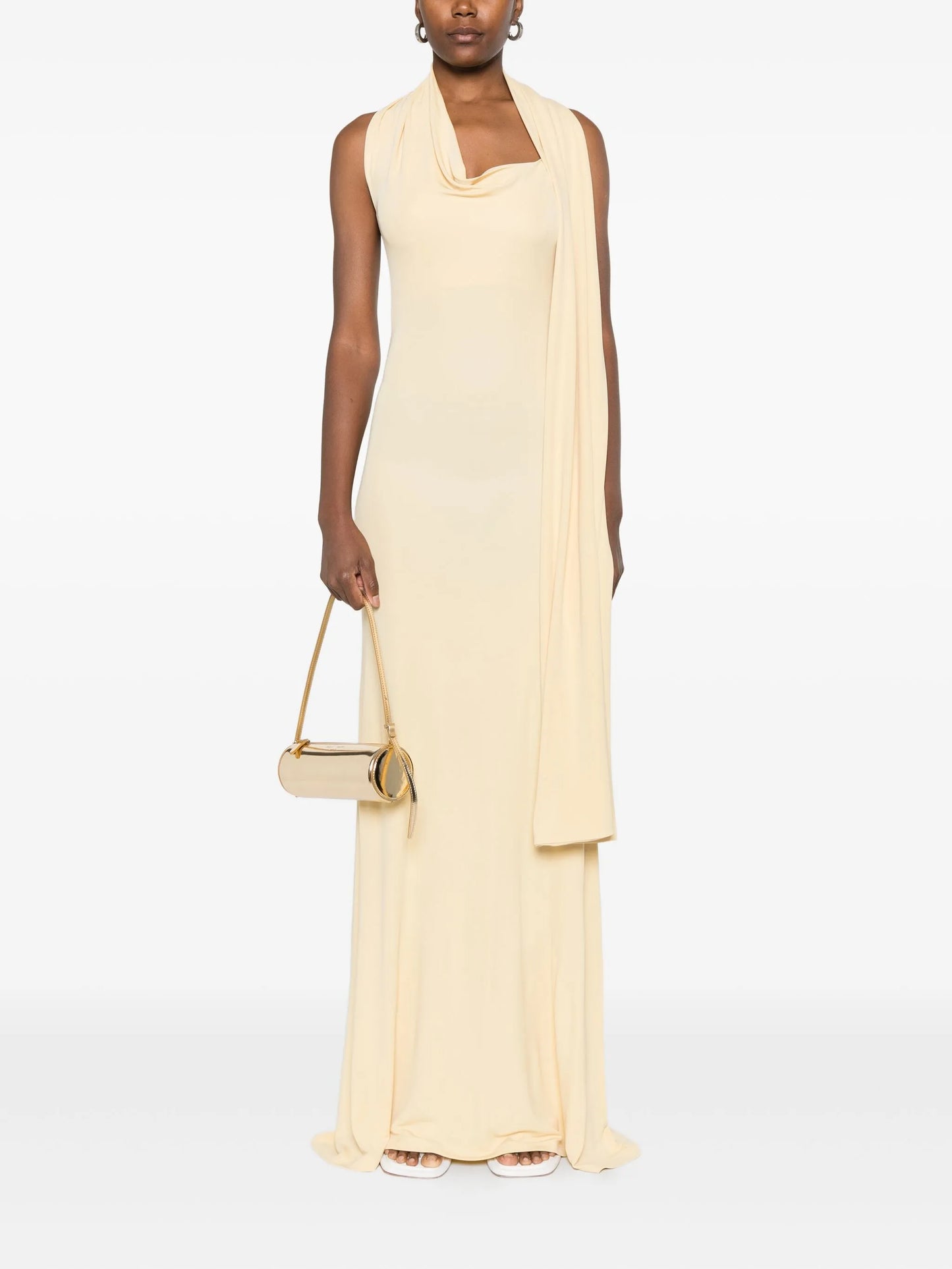 Wisp halterneck draped maxi dress