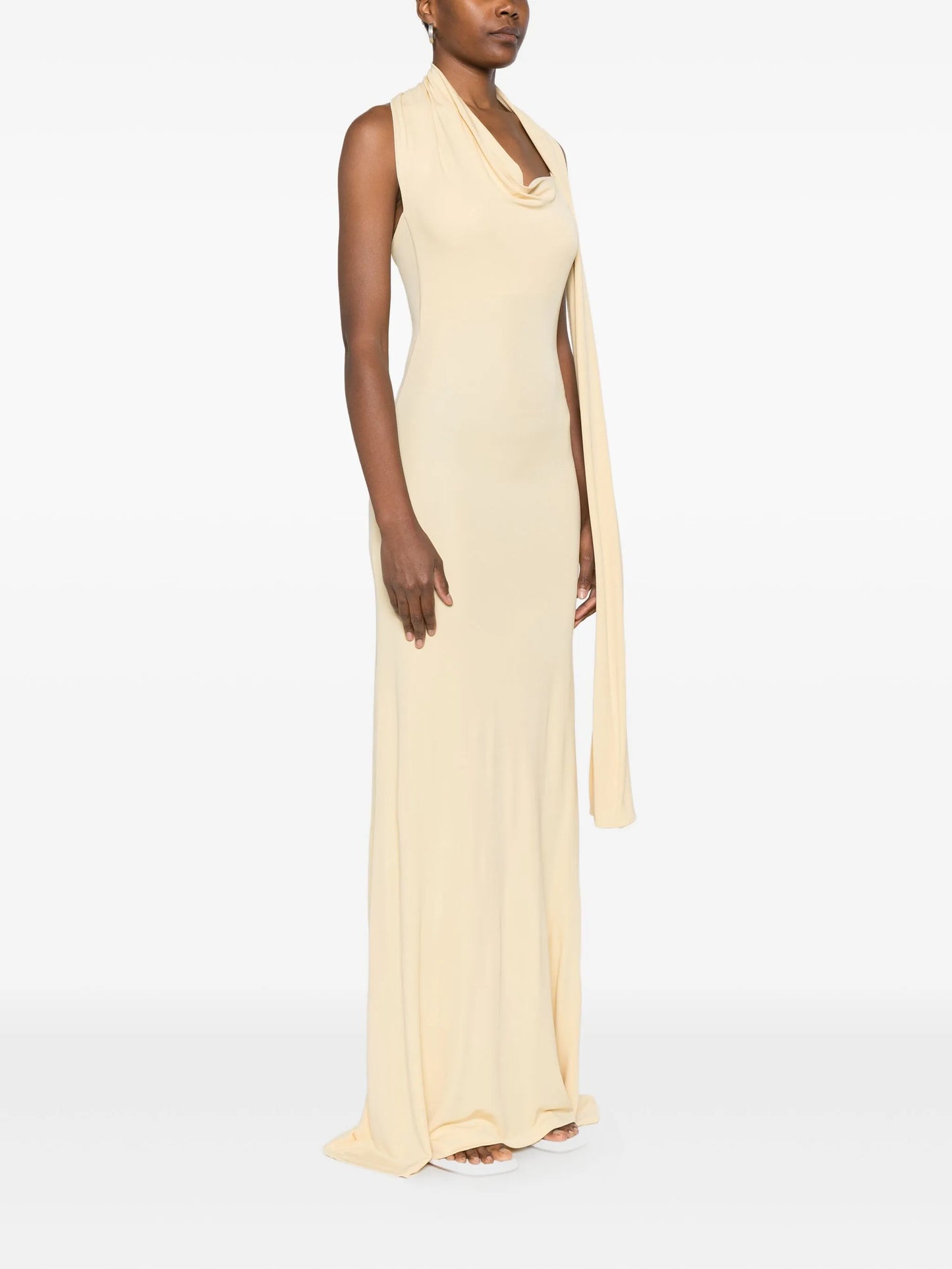 Wisp halterneck draped maxi dress