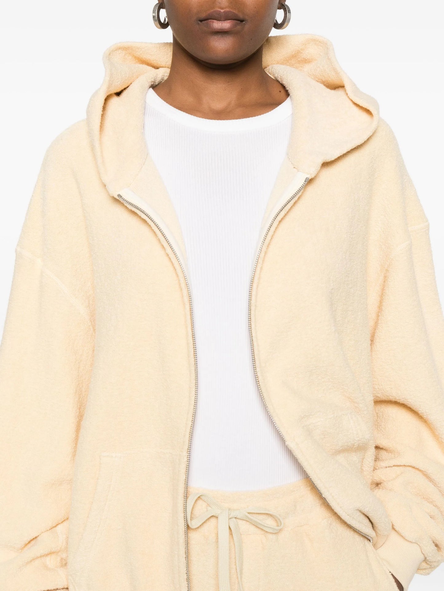 zip-up cotton hoodie