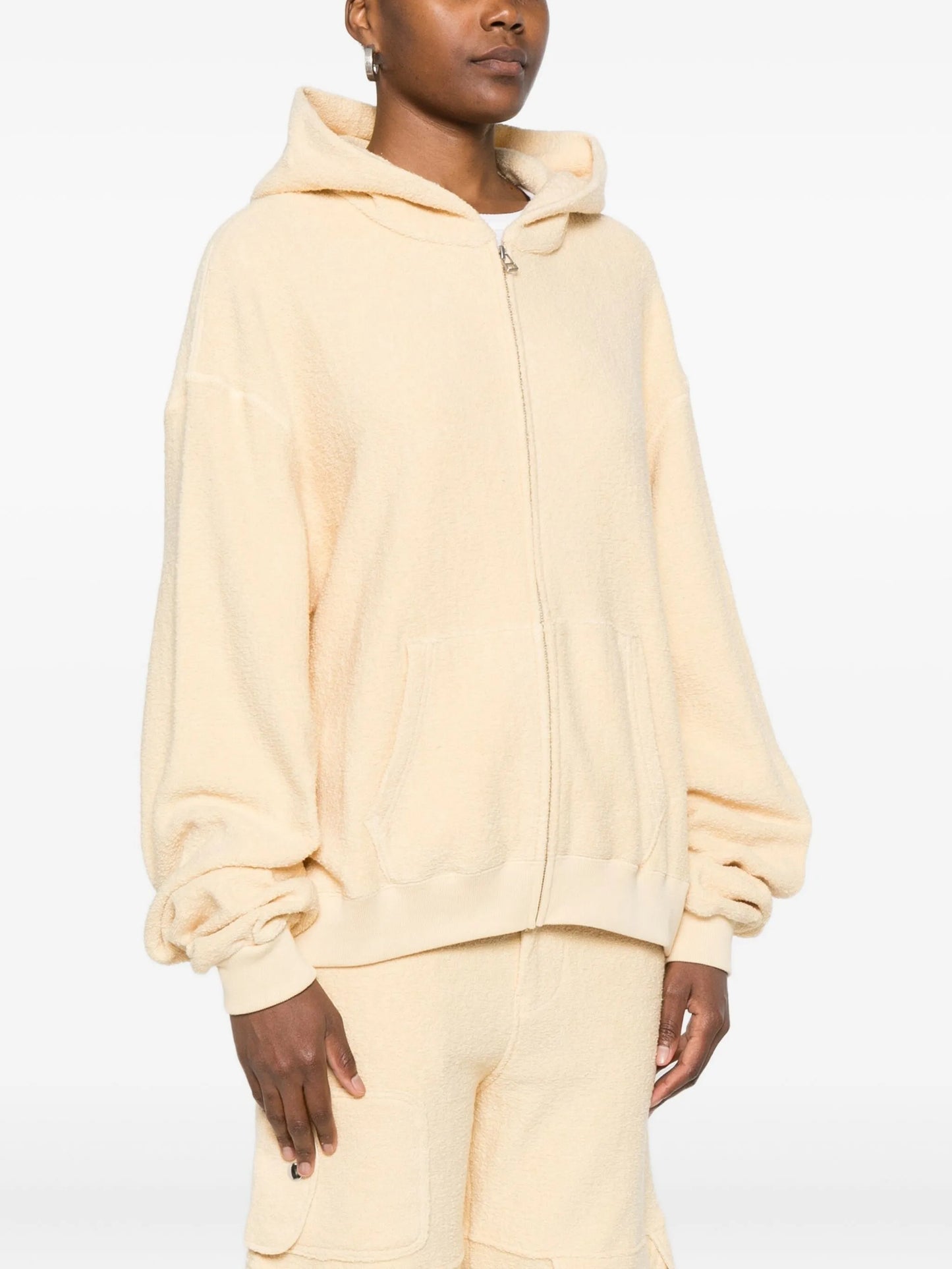 zip-up cotton hoodie