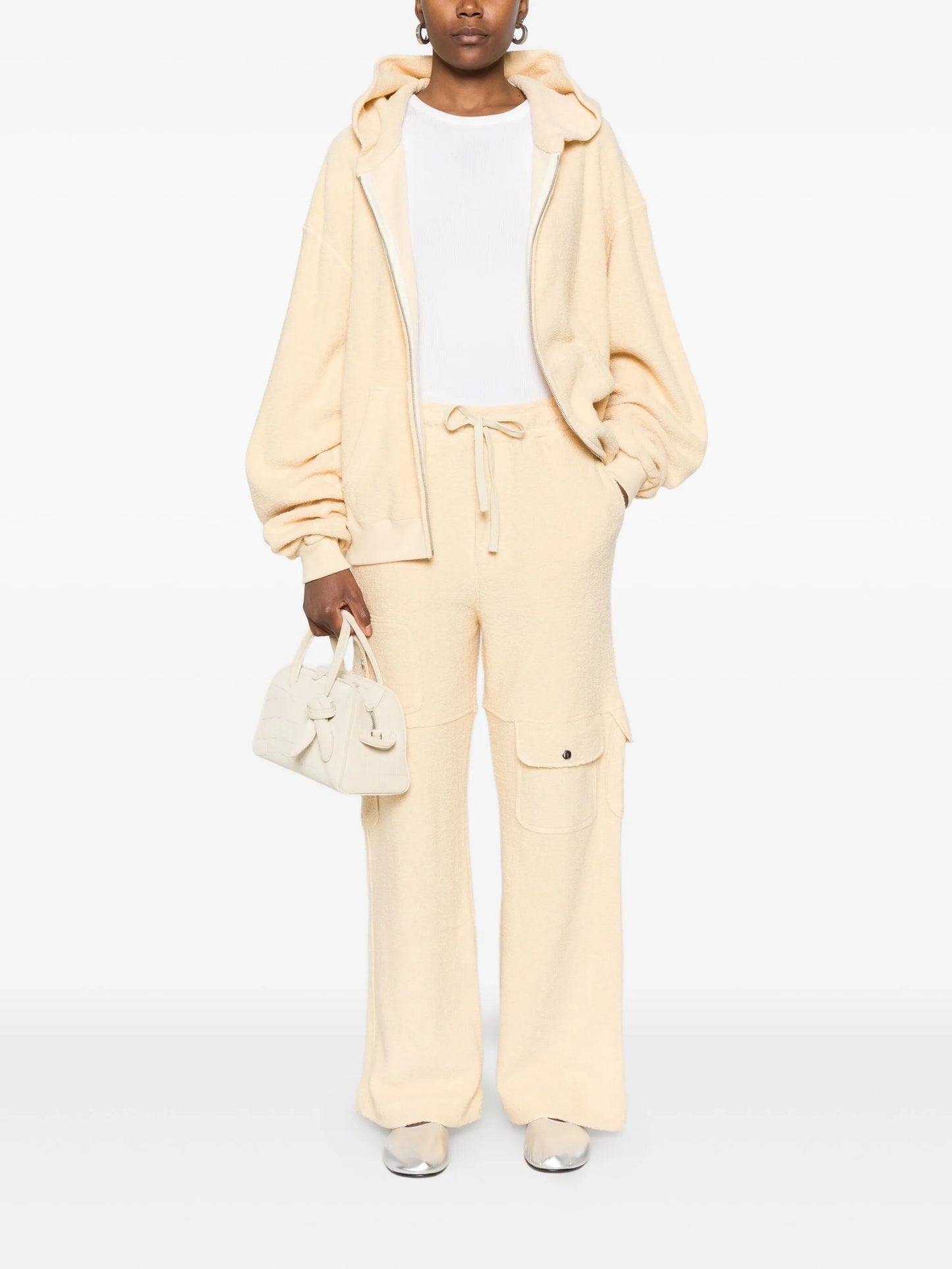 zip-up cotton hoodie