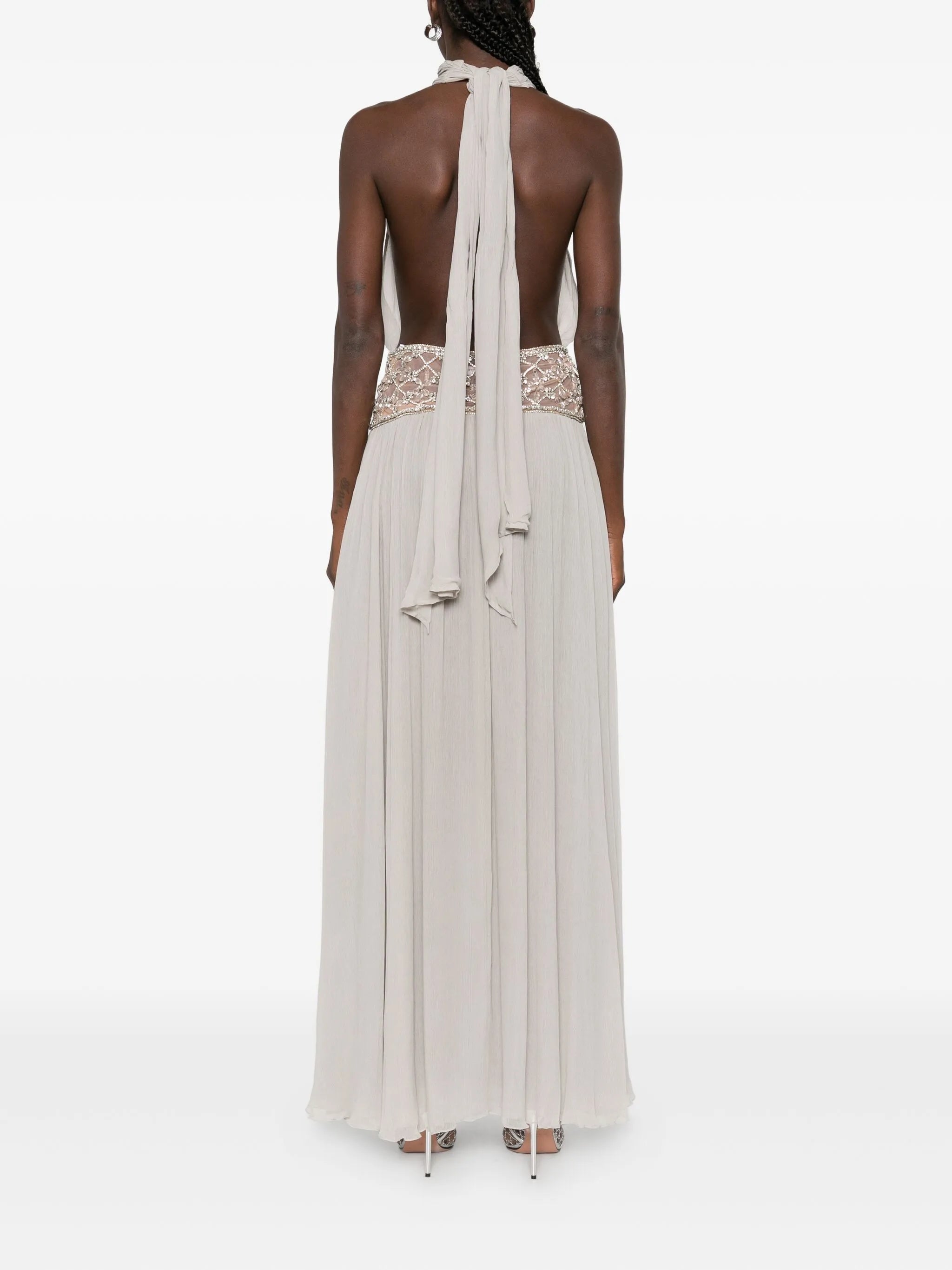 Kreeli embellished halterneck dress