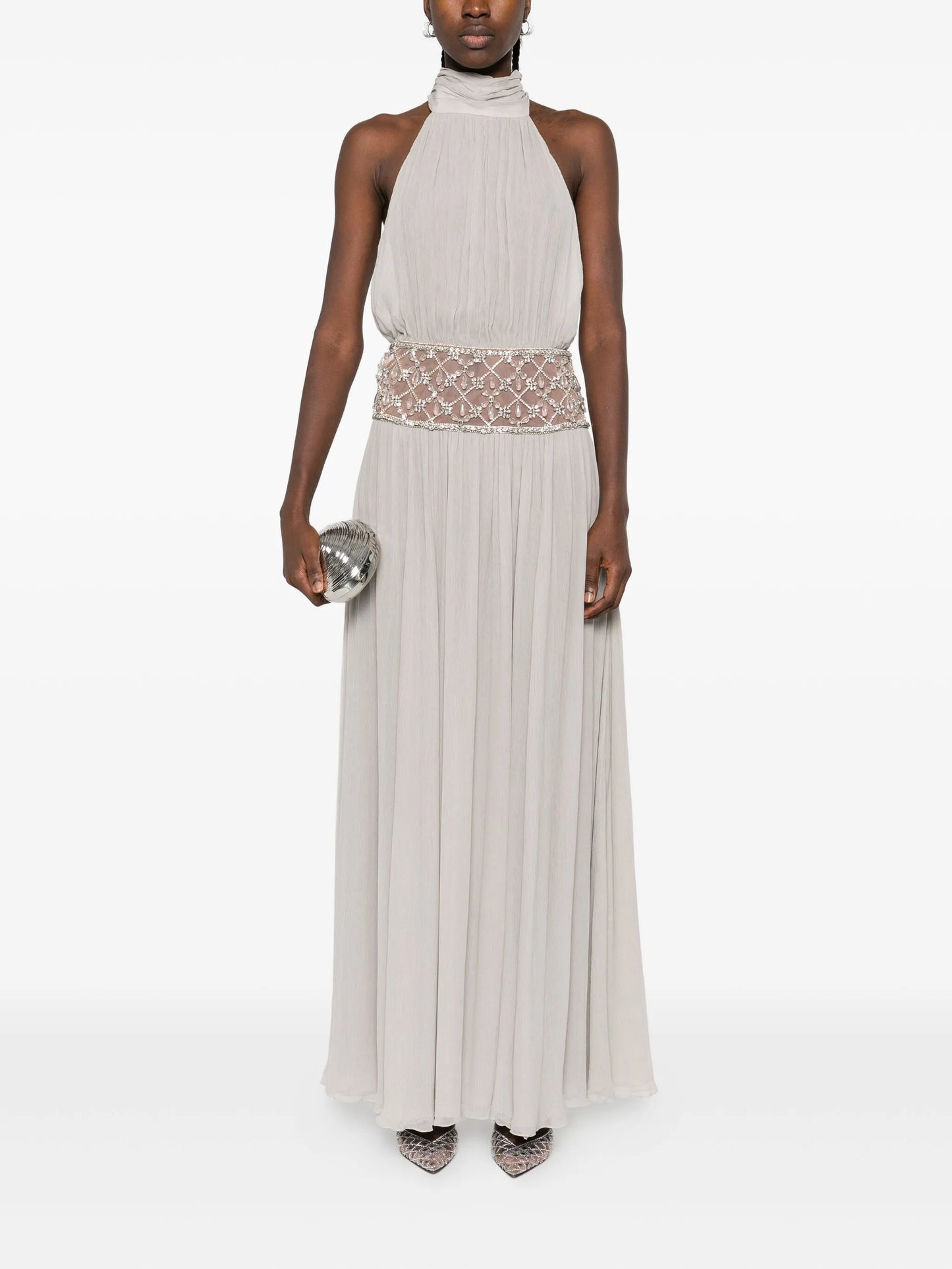 Kreeli embellished halterneck dress