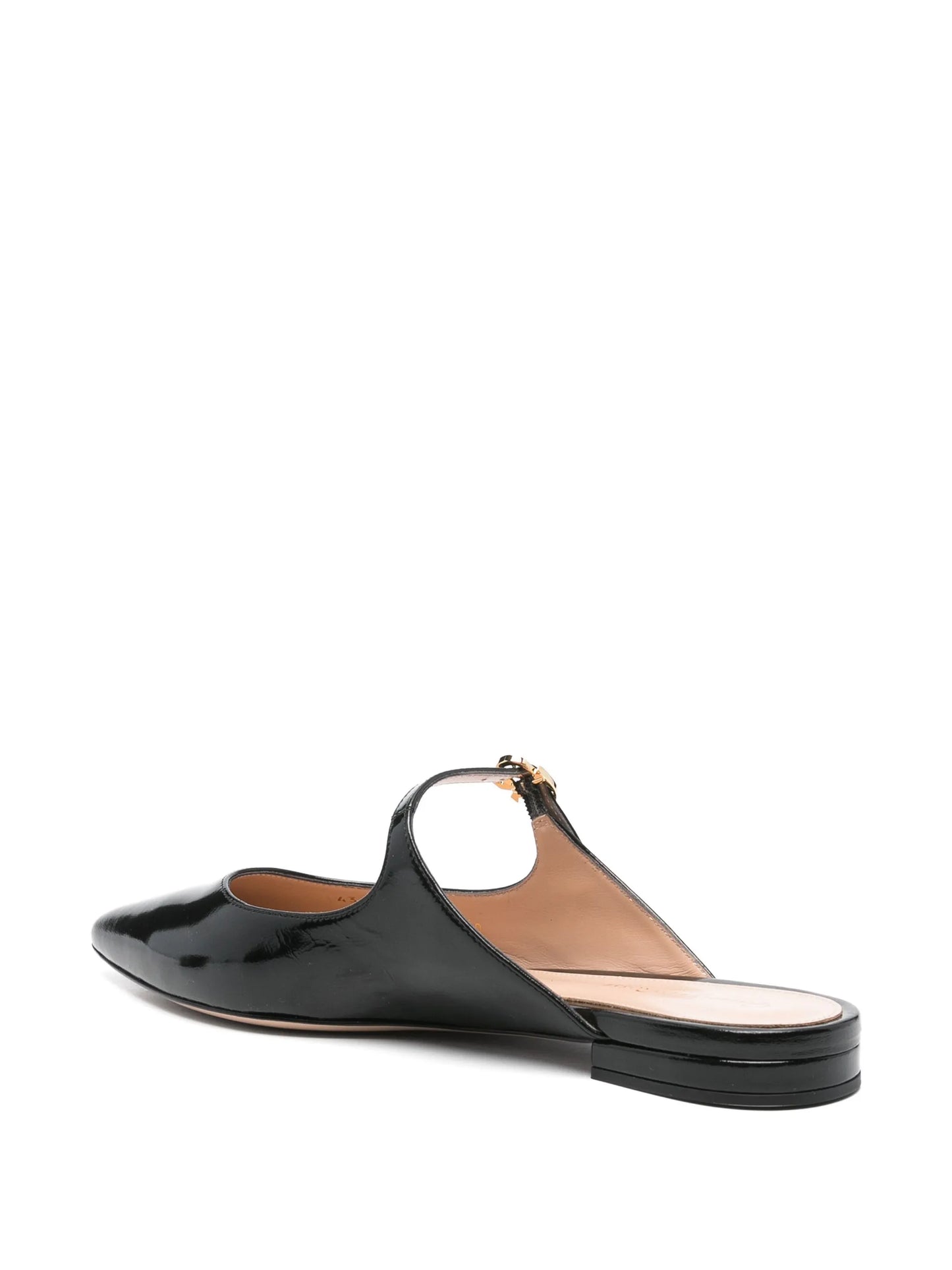 patent-leather mules