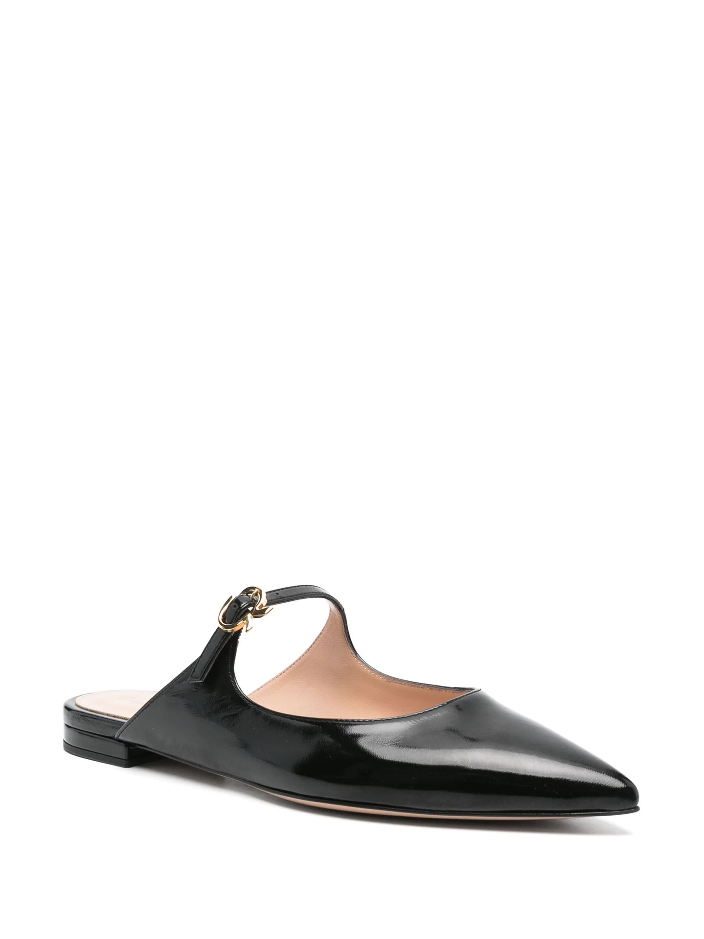 patent-leather mules
