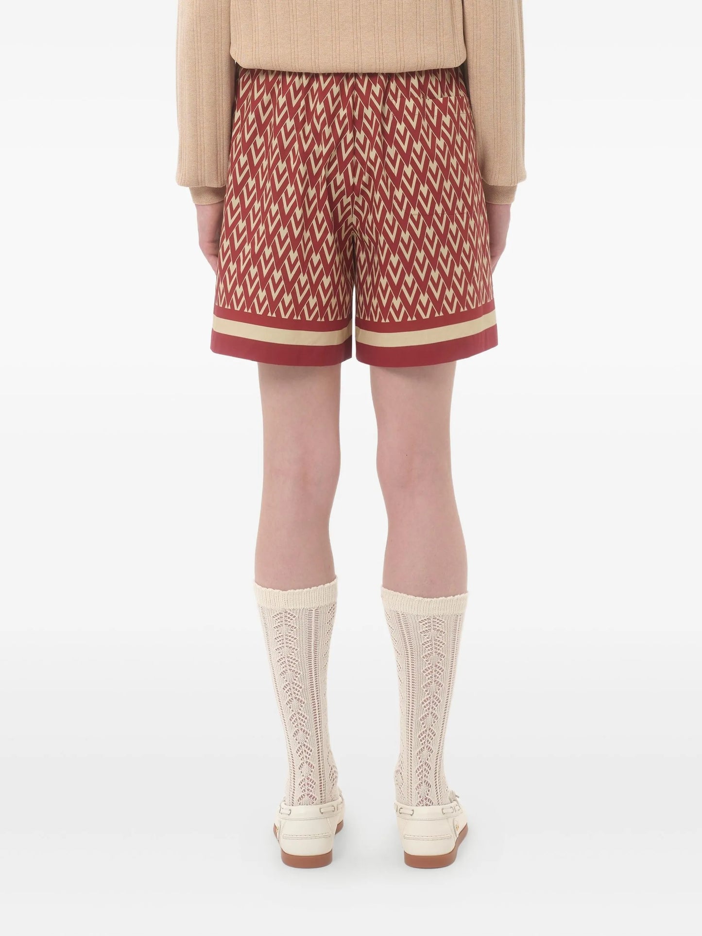 geometric-print shorts