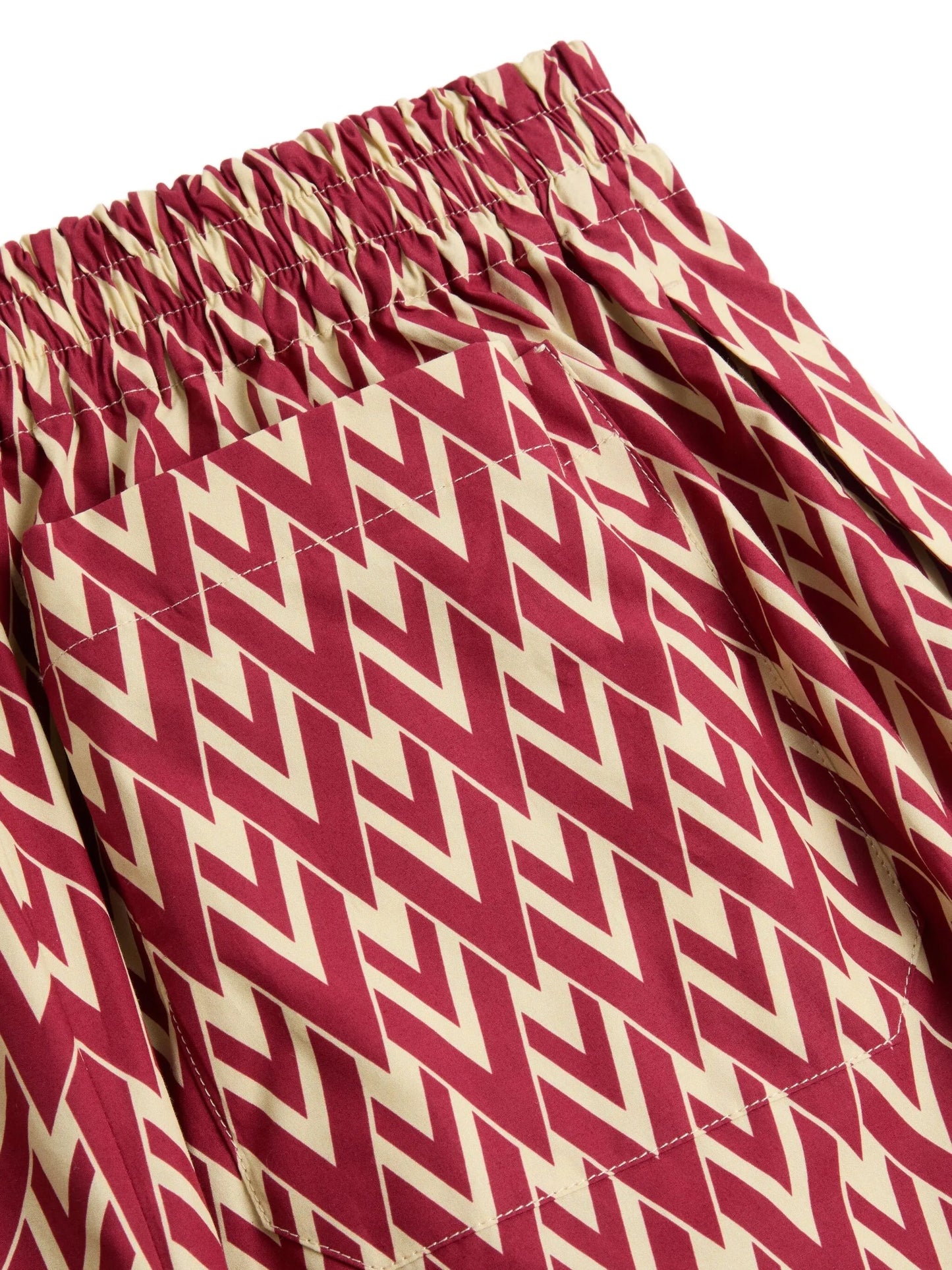 geometric-print shorts
