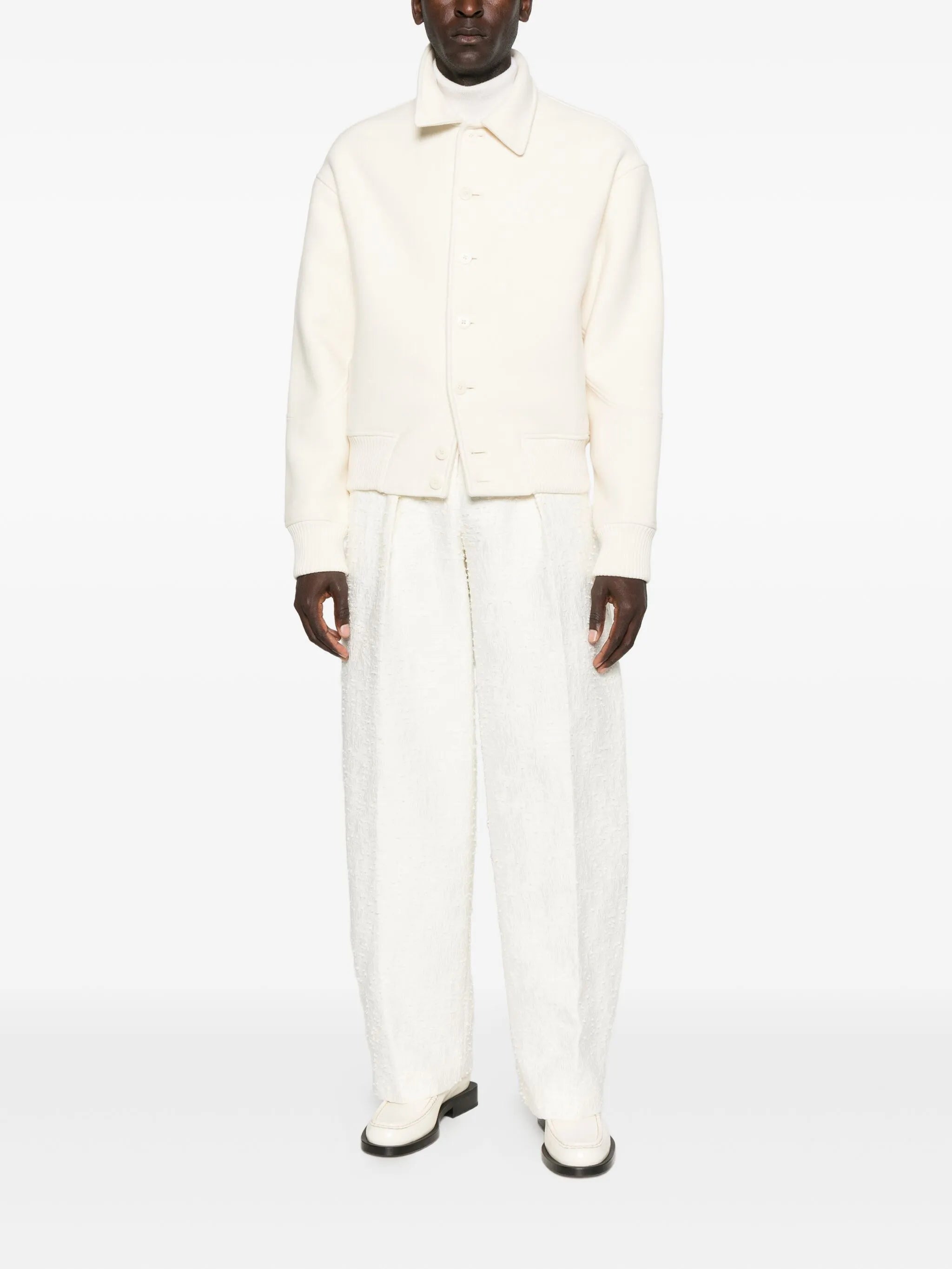 felt wool bomber jacket