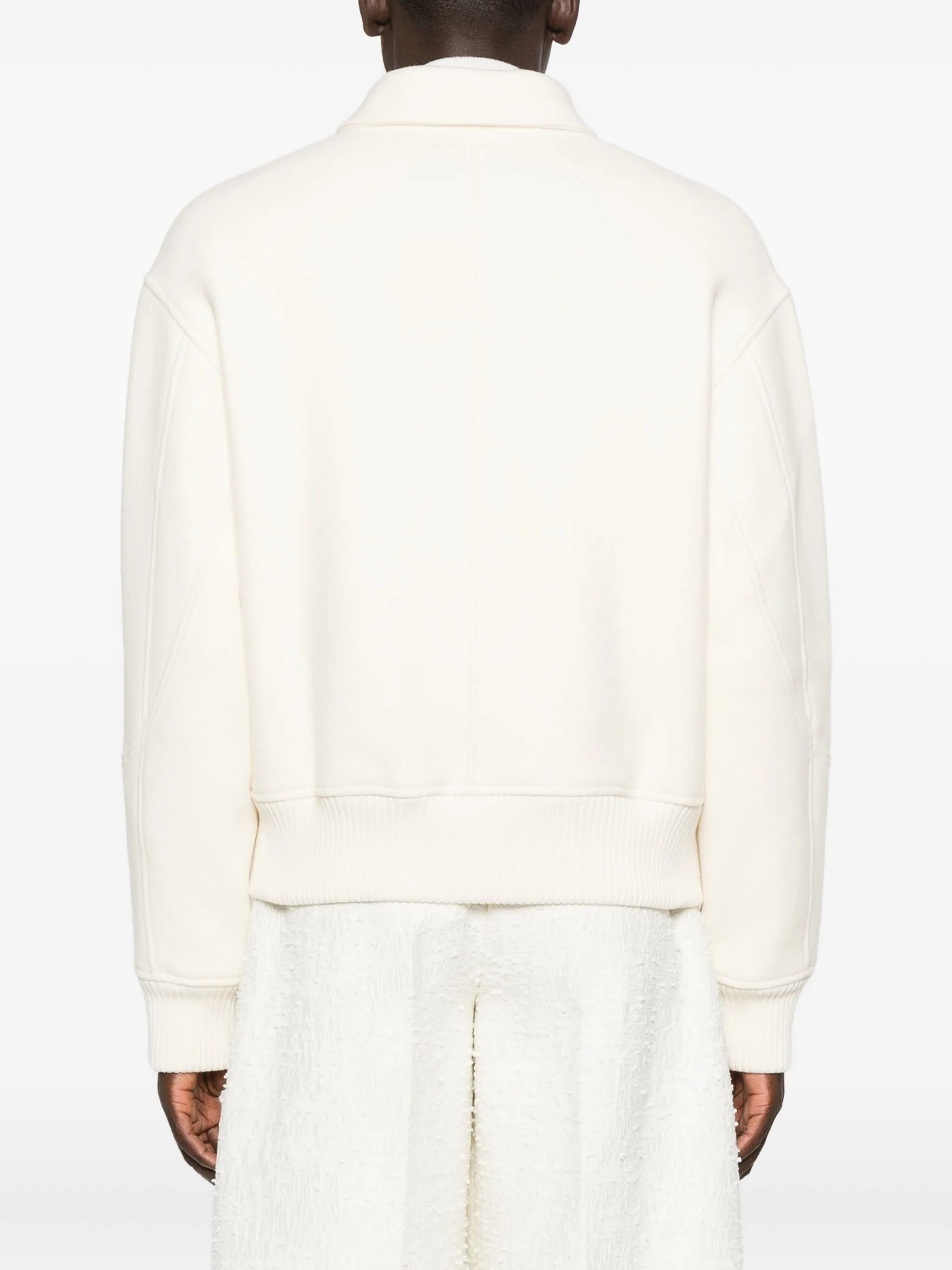 felt wool bomber jacket