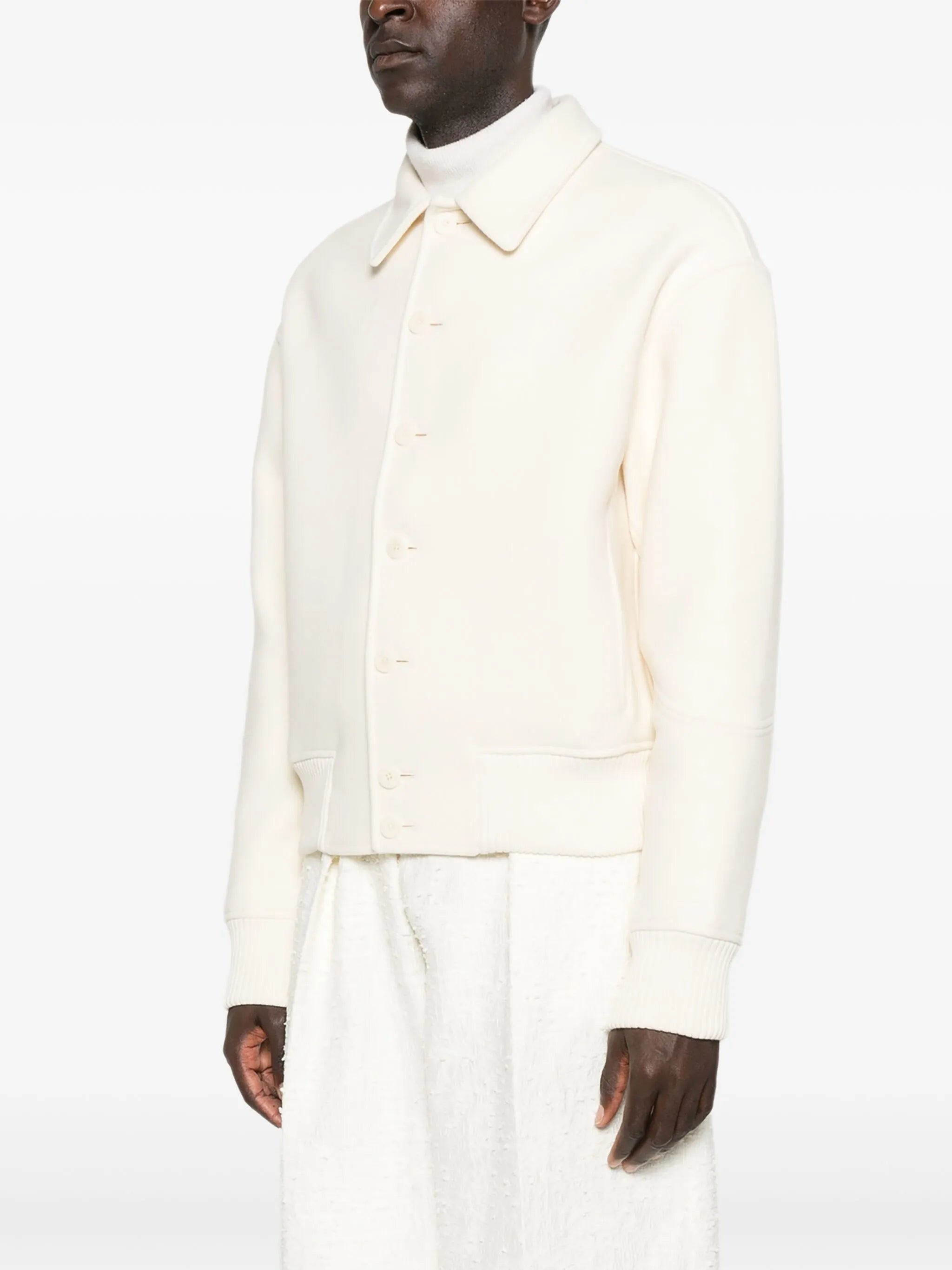 felt wool bomber jacket