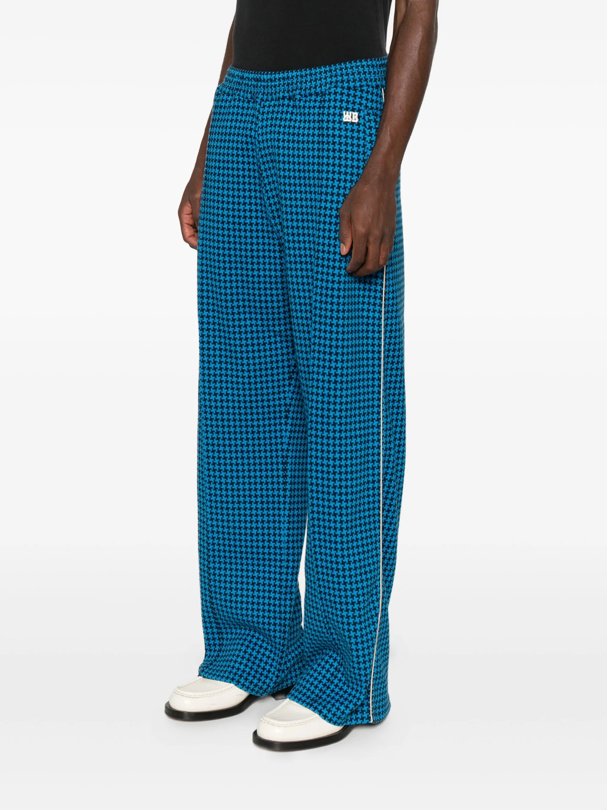 houndstooth track trousers