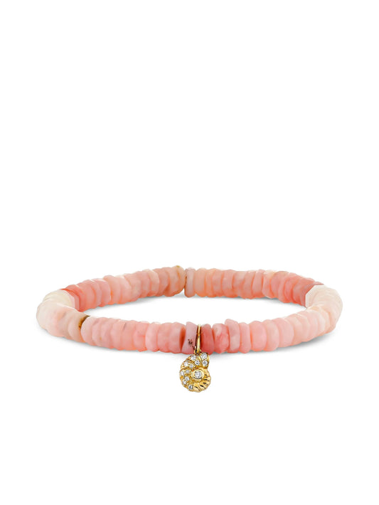 14K yellow gold small Nautilus opal and diamond bracelet