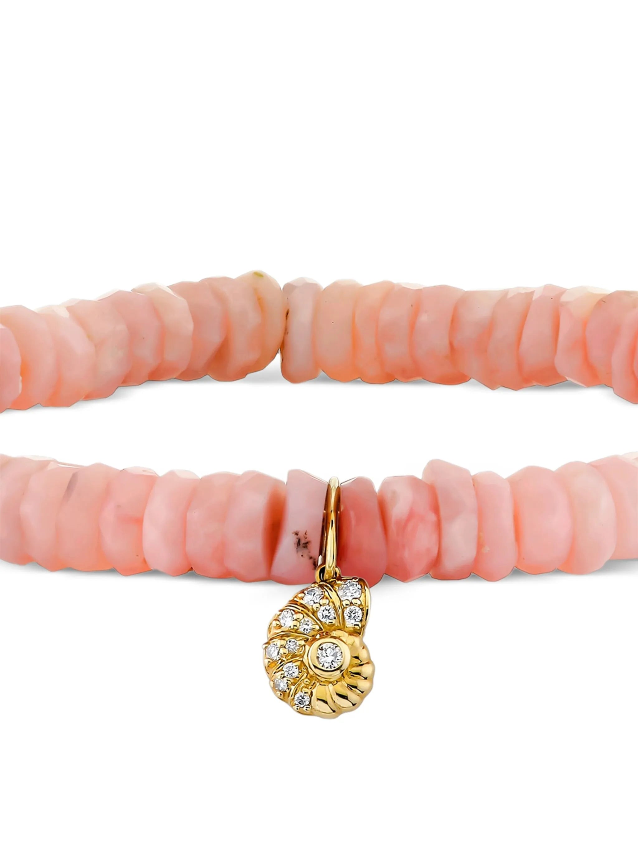 14K yellow gold small Nautilus opal and diamond bracelet