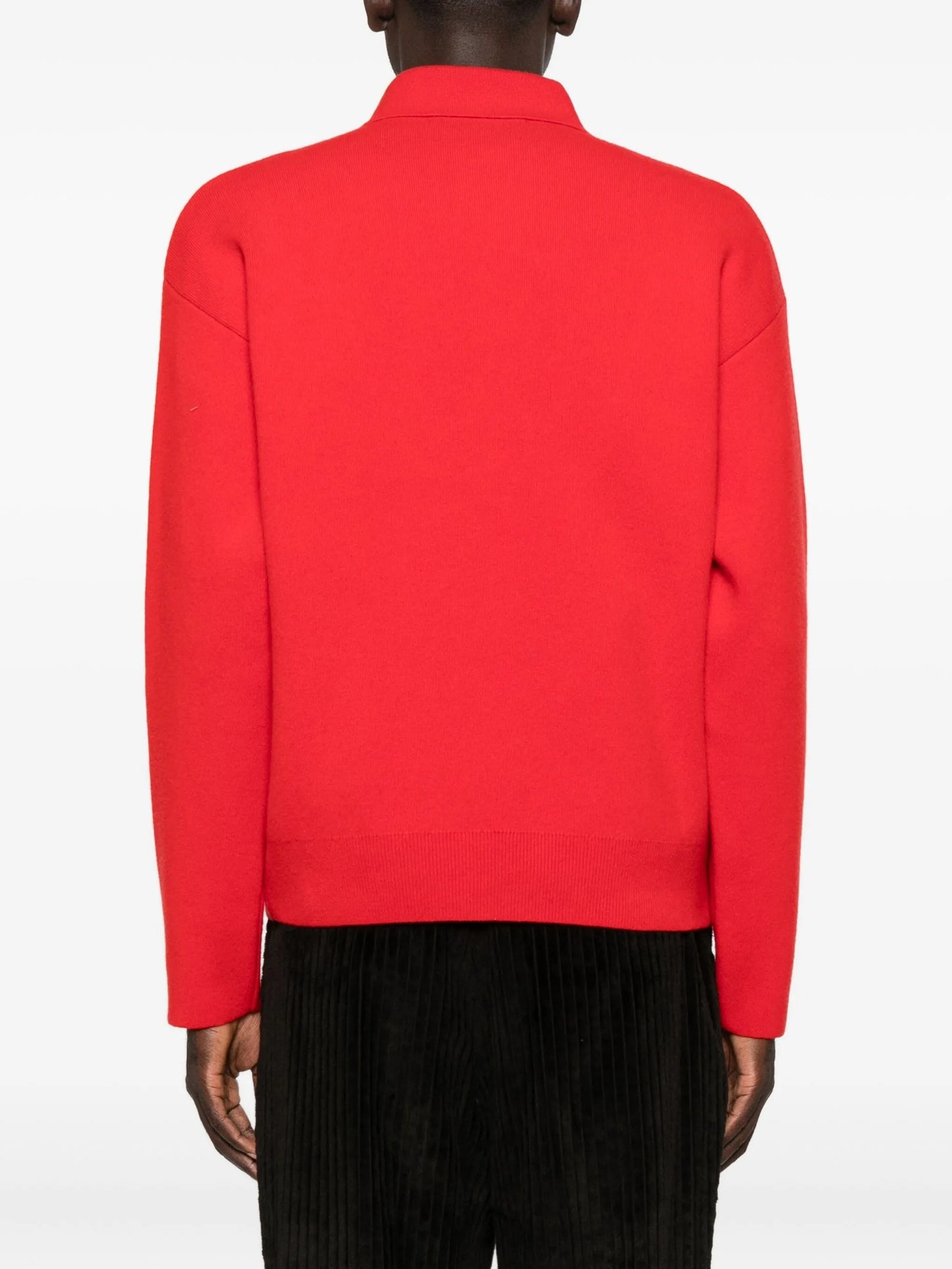 polo-neck buttoned sweater