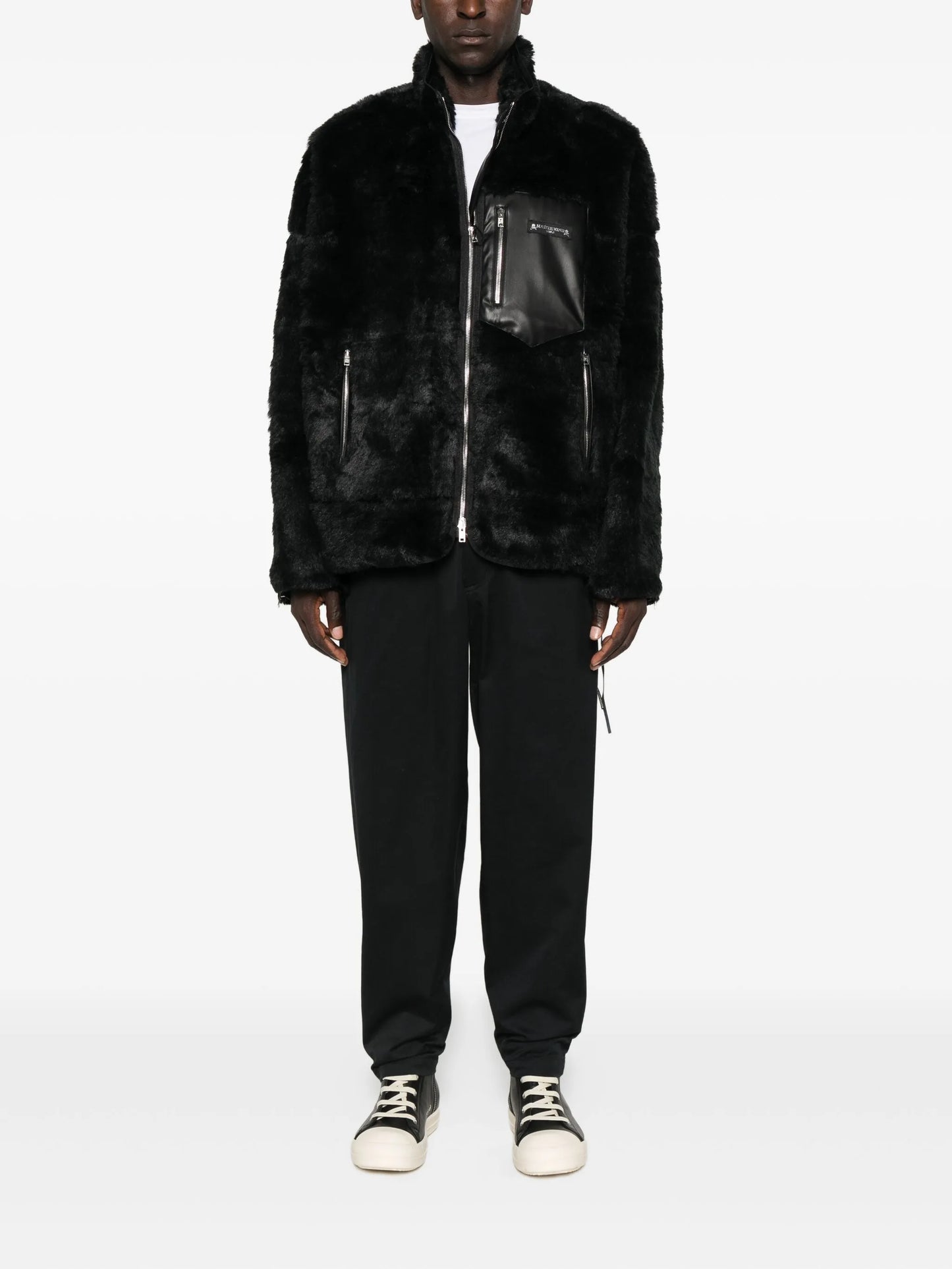 faux fur pocket jacket