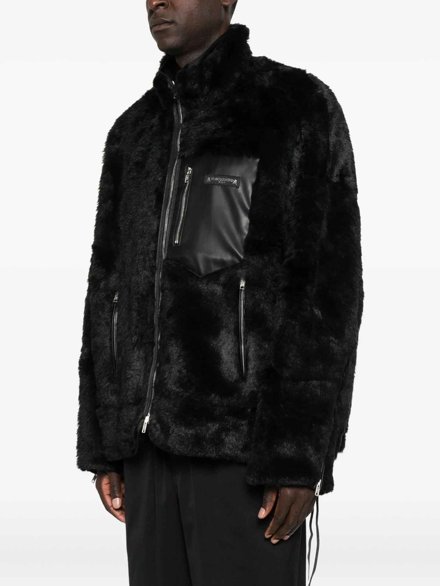 faux fur pocket jacket