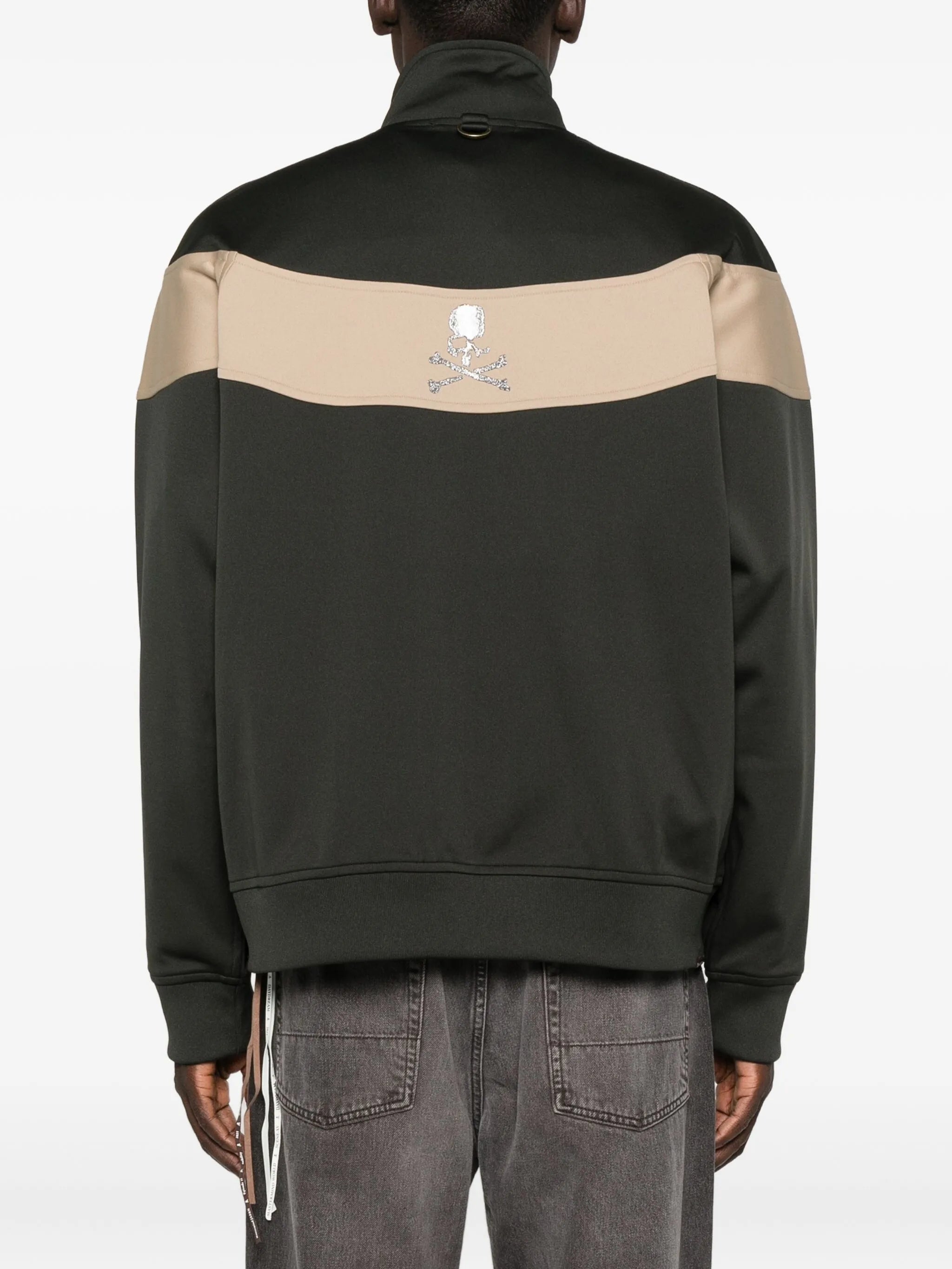 panelled zip-up track jacket