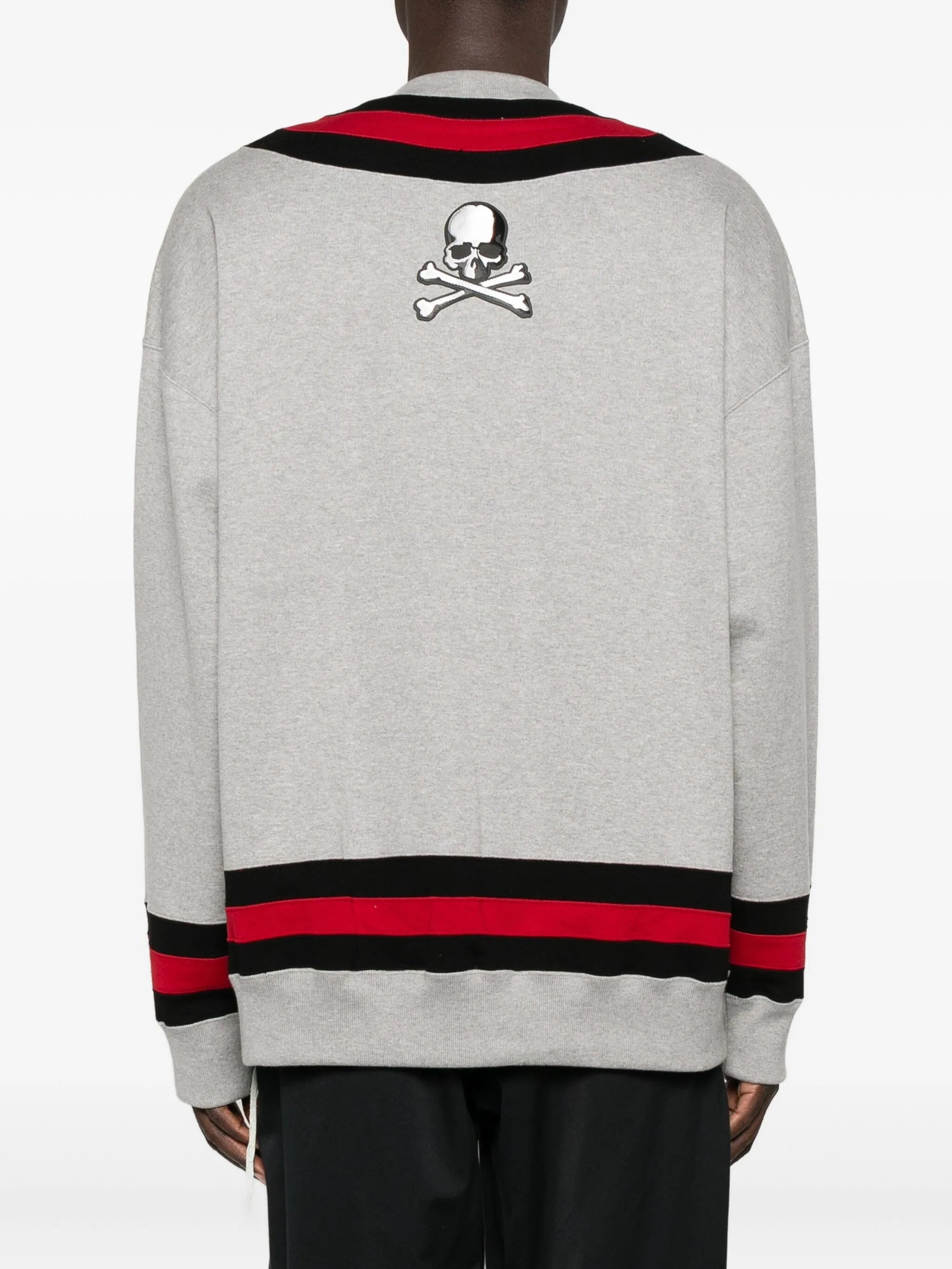 v-neck varsity sweater