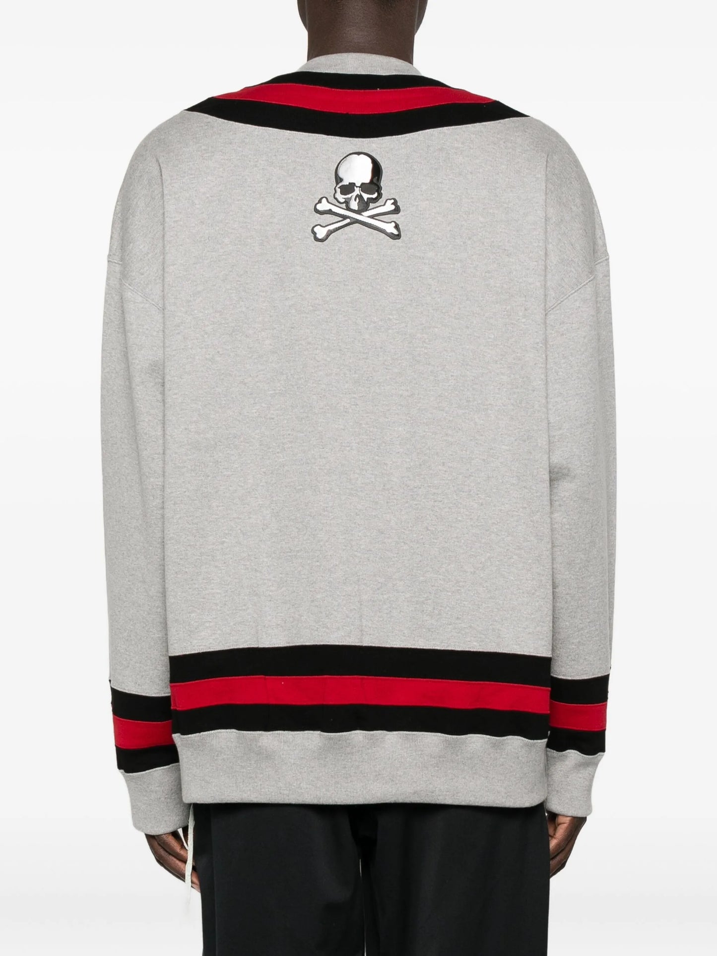 v-neck varsity sweater