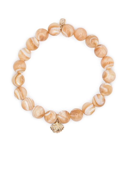 14K yellow gold Stone Shell bracelet