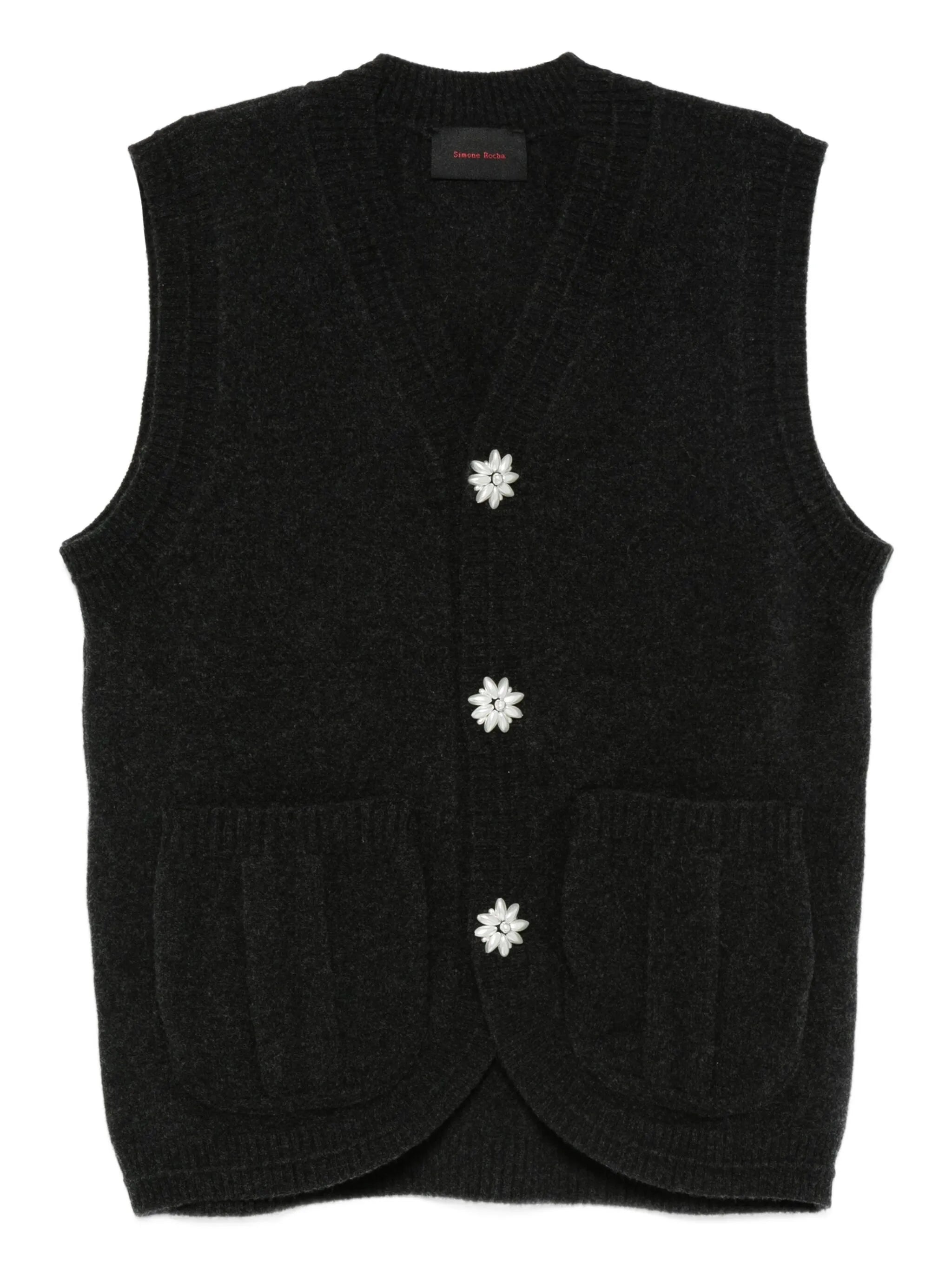 floral-button vest
