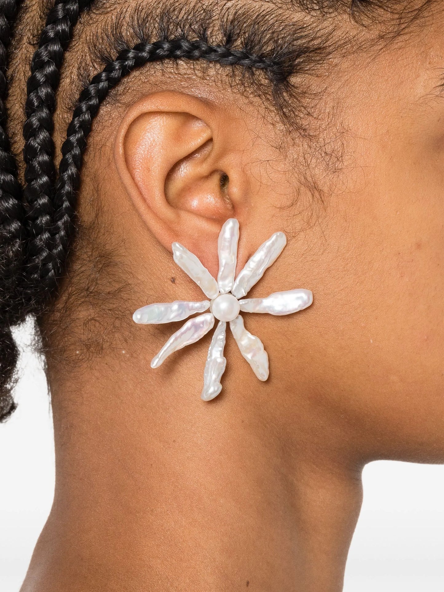 flower-design earrings