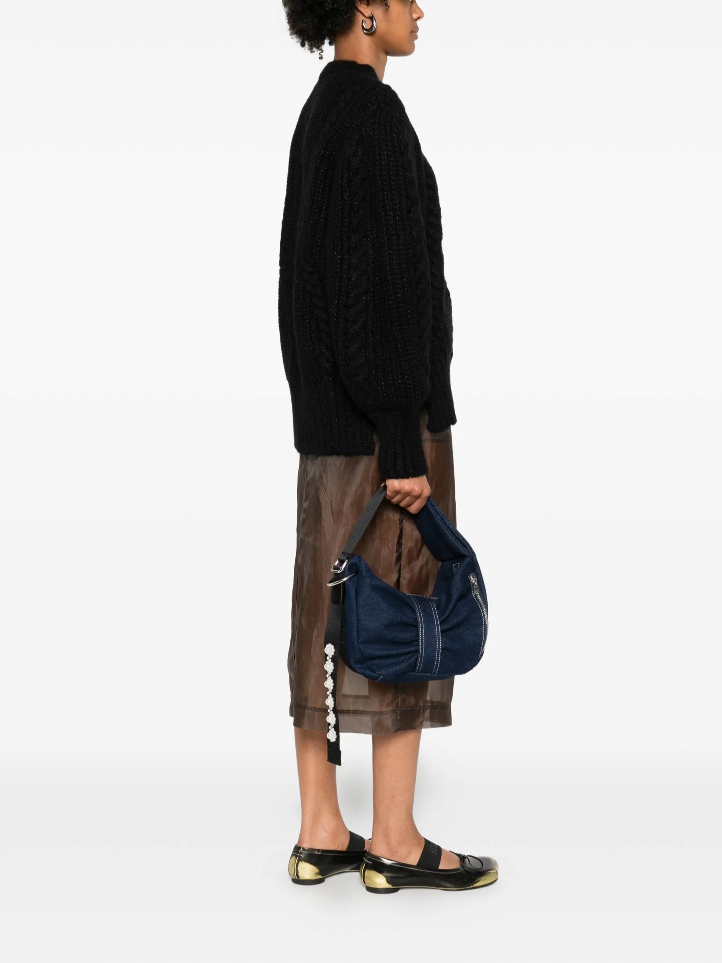 bow pearl-embellished shoulder bag
