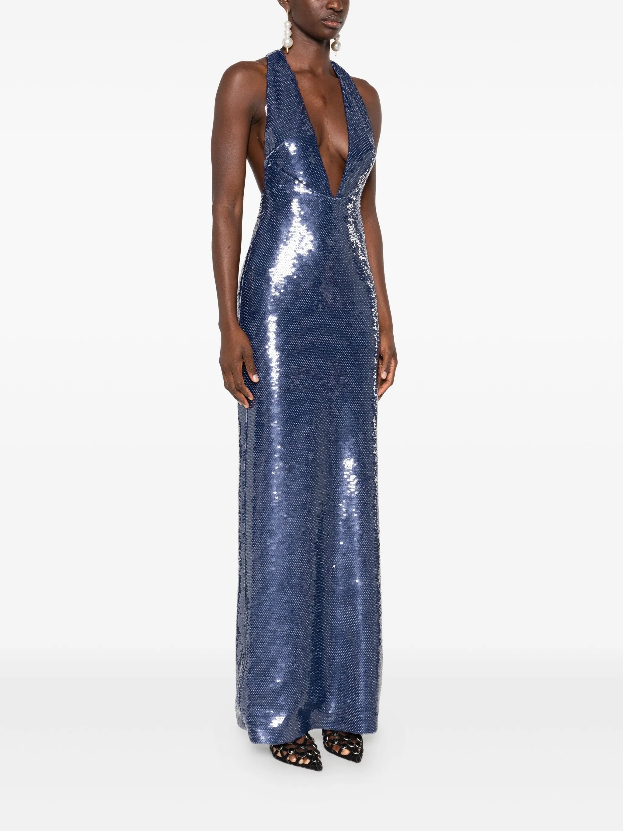 Olympia sequin-embellished maxi dress
